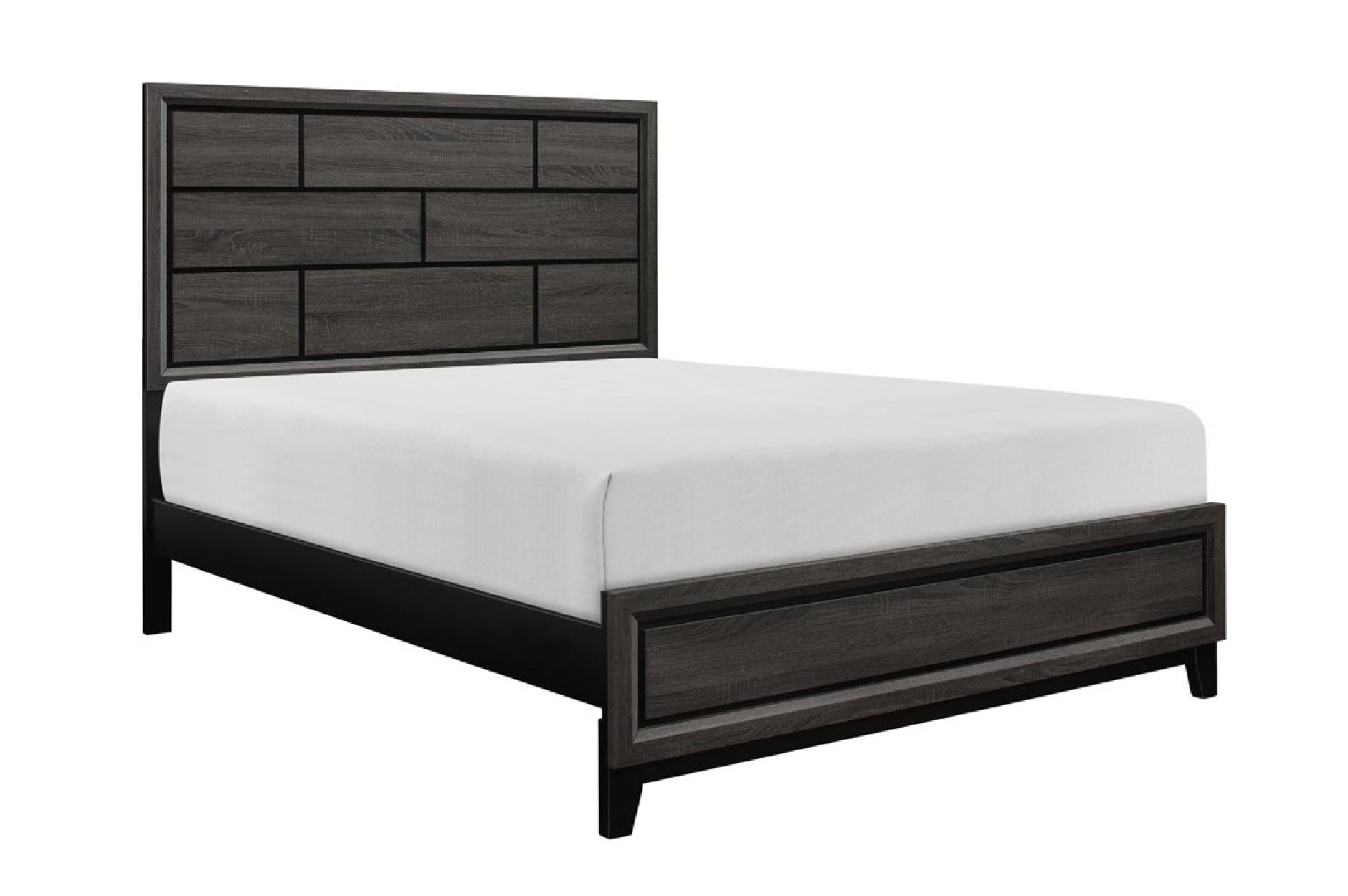 Davi Grey Wooden Bedroom Set 1645