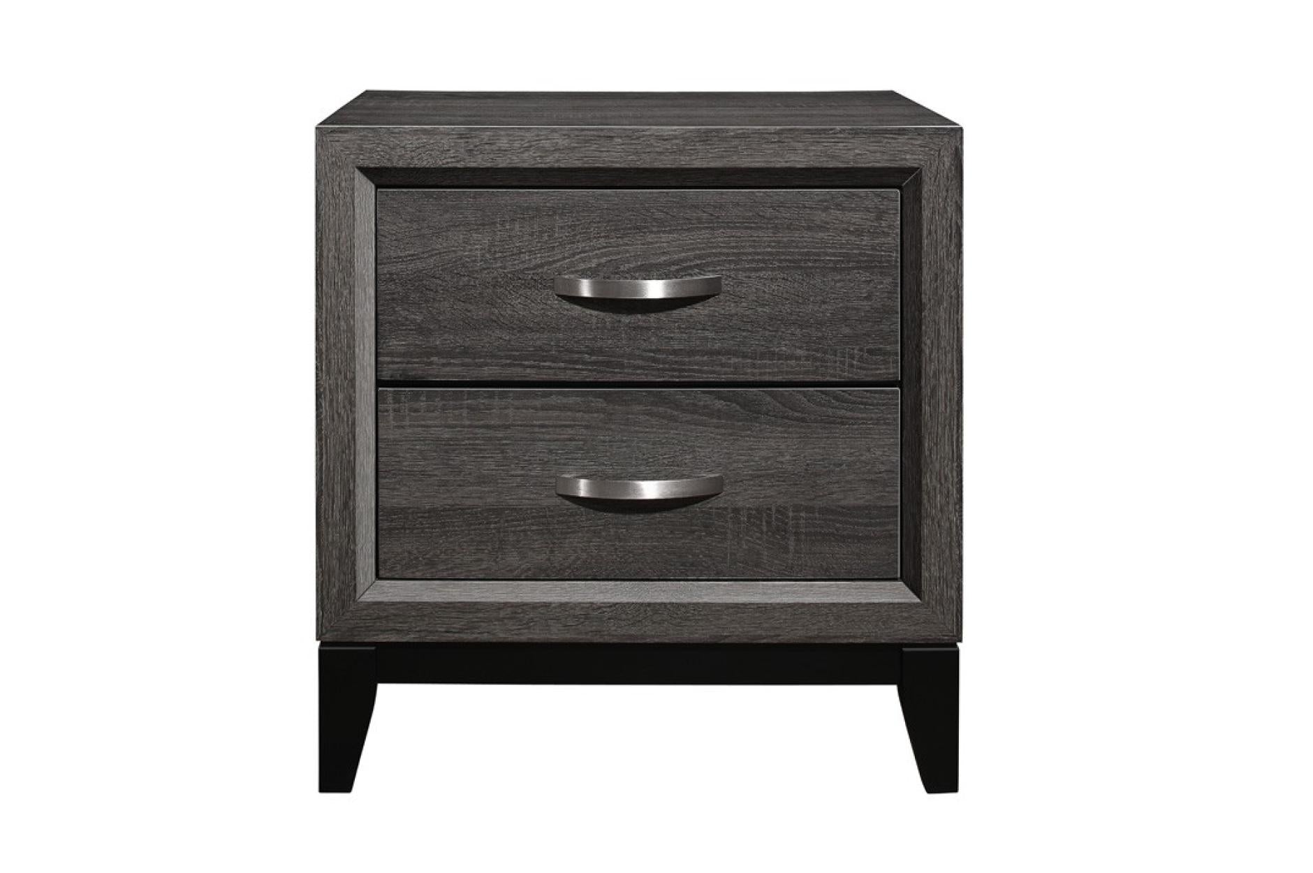 Davi Grey Wooden Night Stand 1645