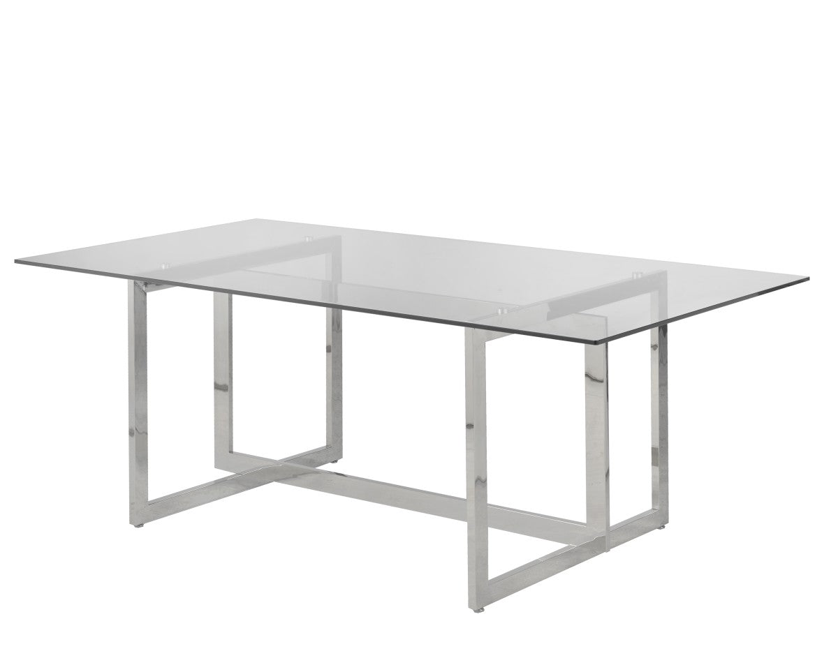 Contemporary Styling Rectangular Glass Dining Table F-987