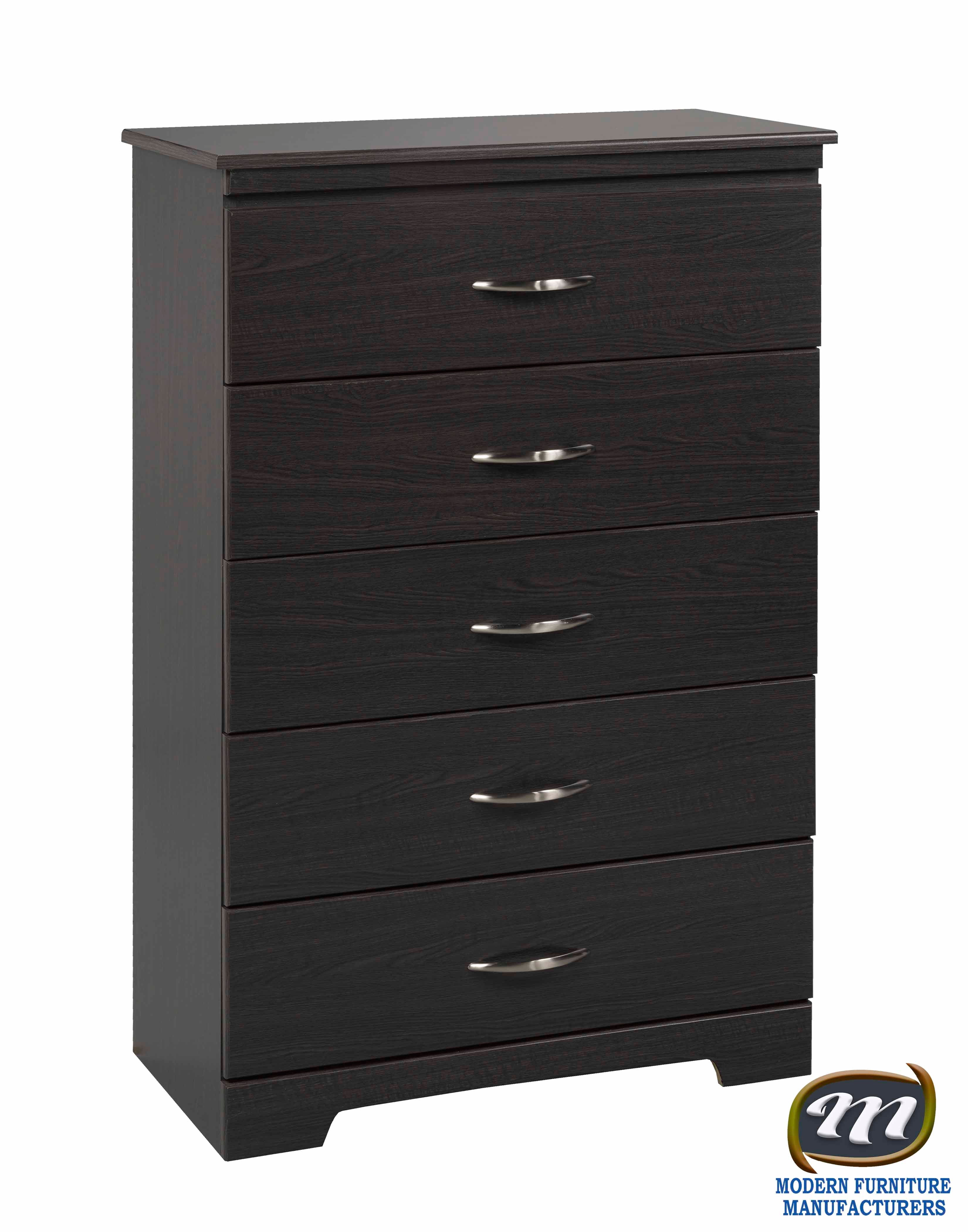 Two tone 6 PC Bedroom Set Tuxedo & Silver 6600