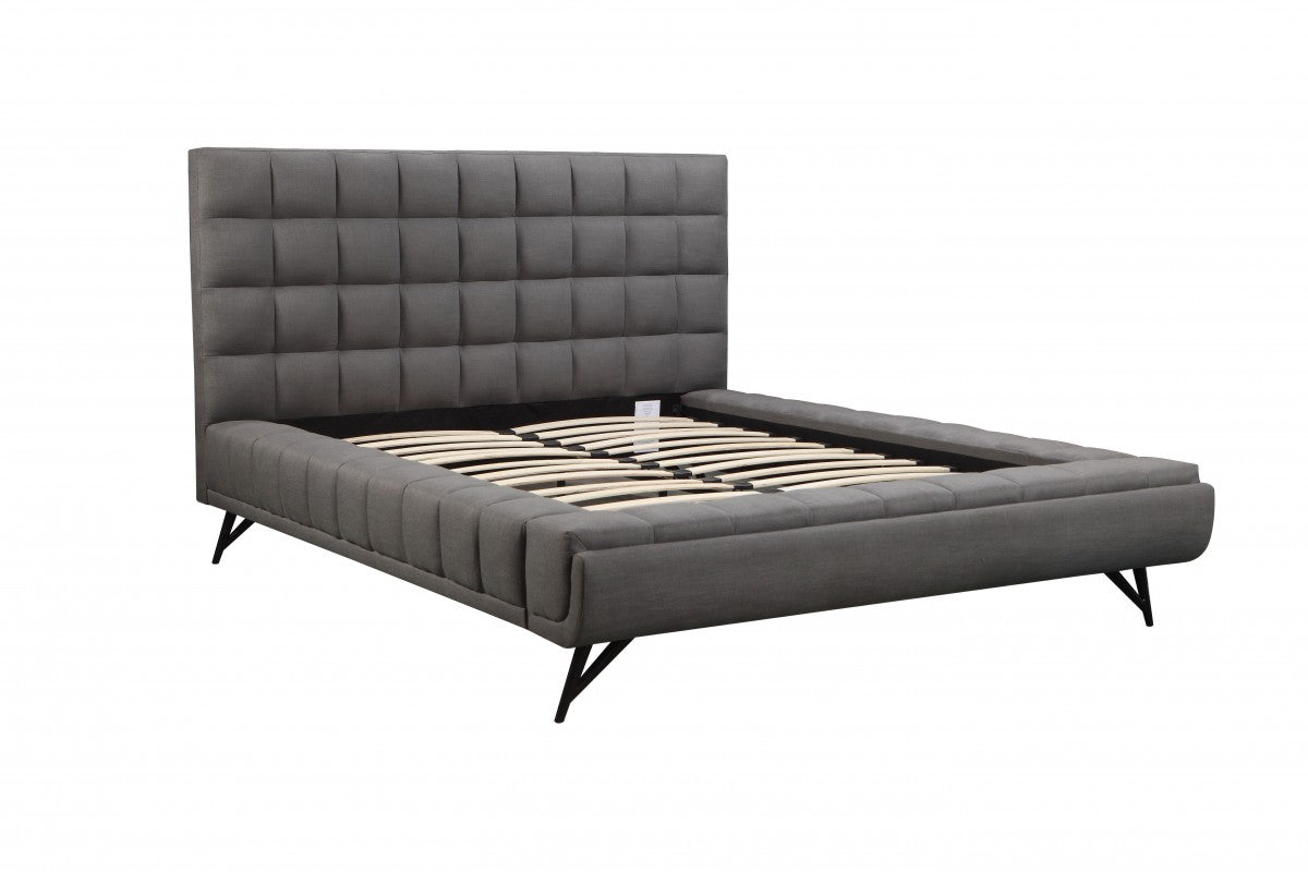 King Platform Bed Grey ZX-376