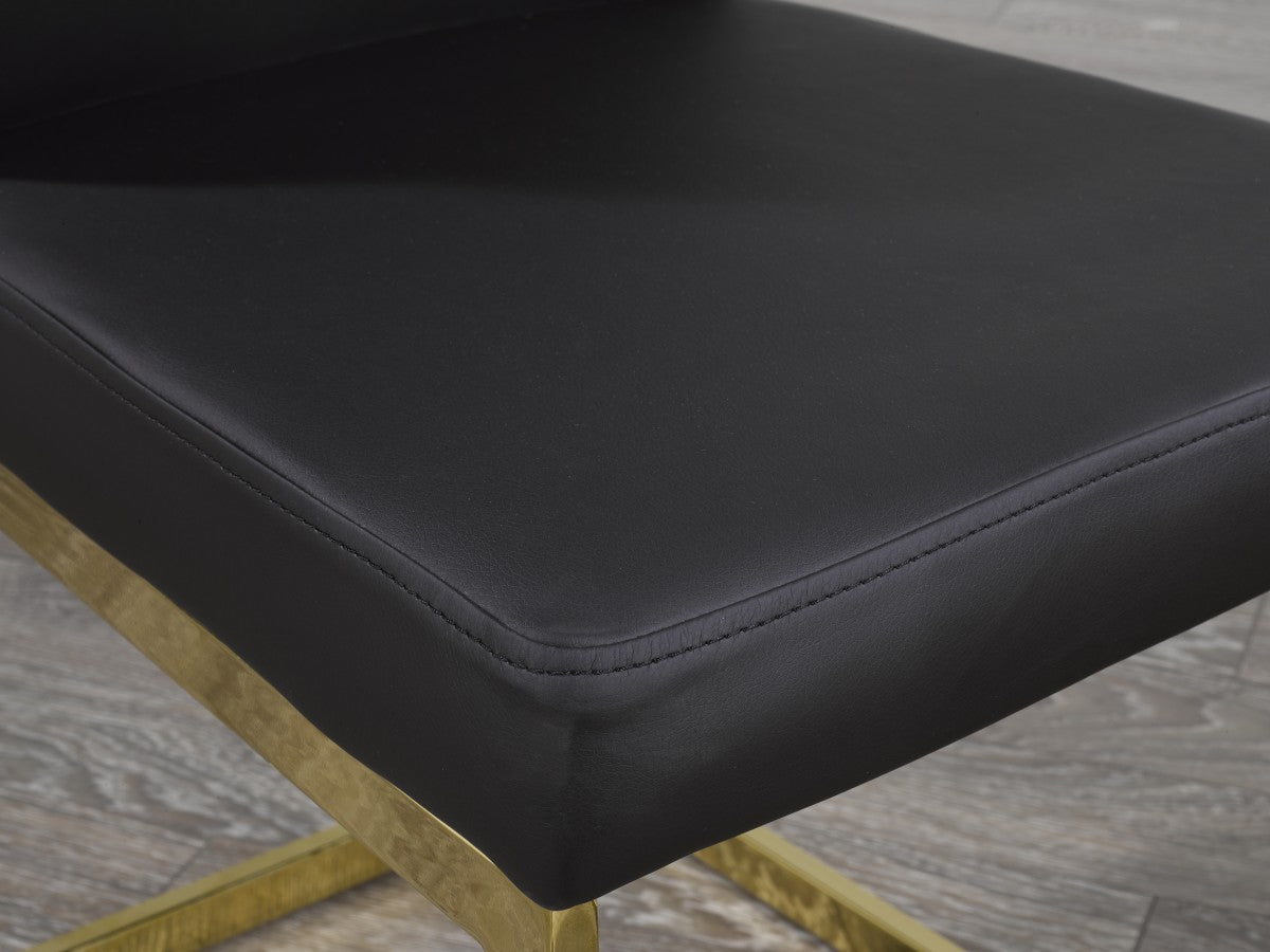 Black Dining Chair Set Of 2 C-1175BK GOL