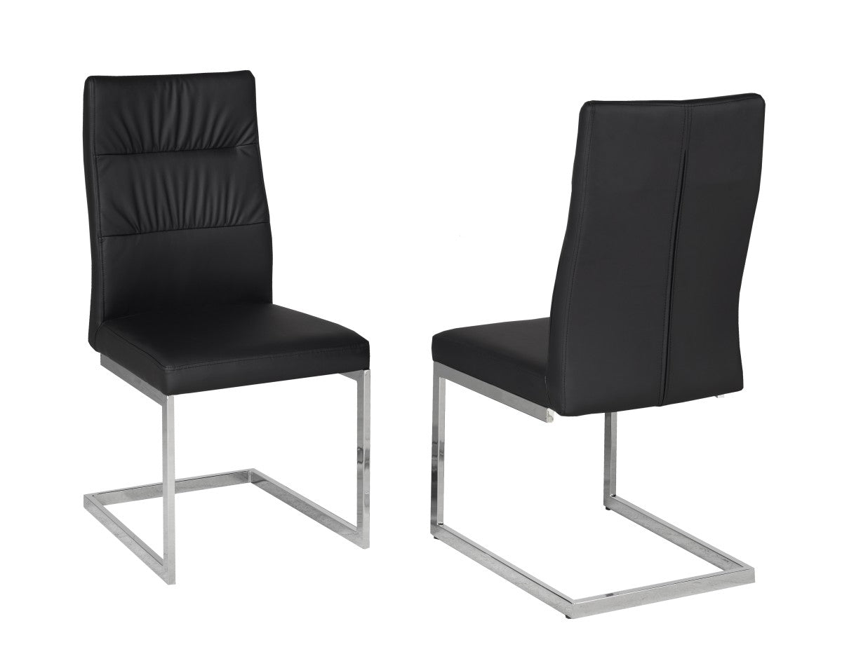 Dining Chair Set Of 2 C-1175BLK SIL