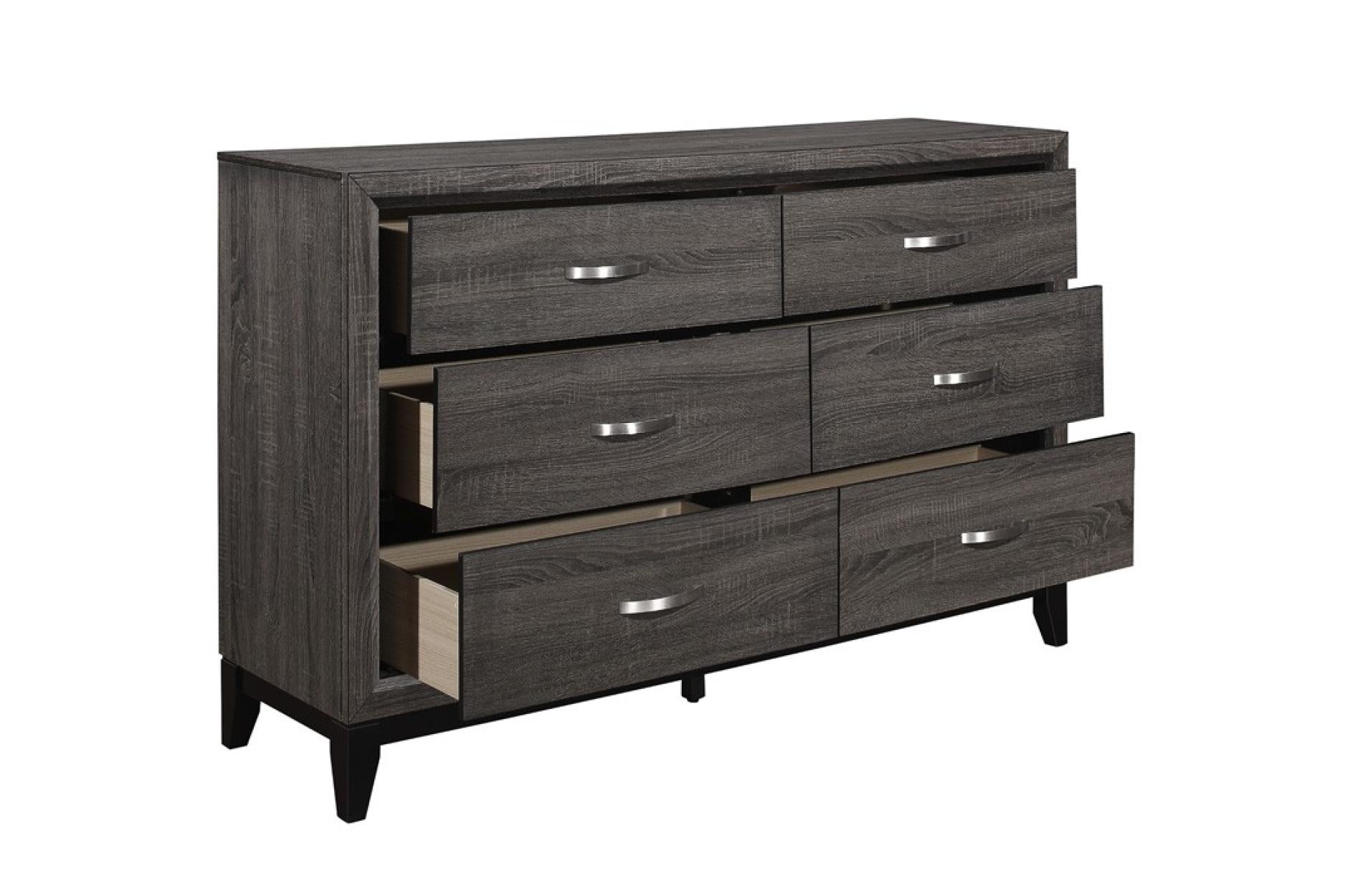 Davi Grey Wooden Bedroom Set 1645