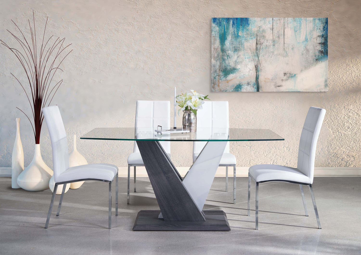 Glass dining set