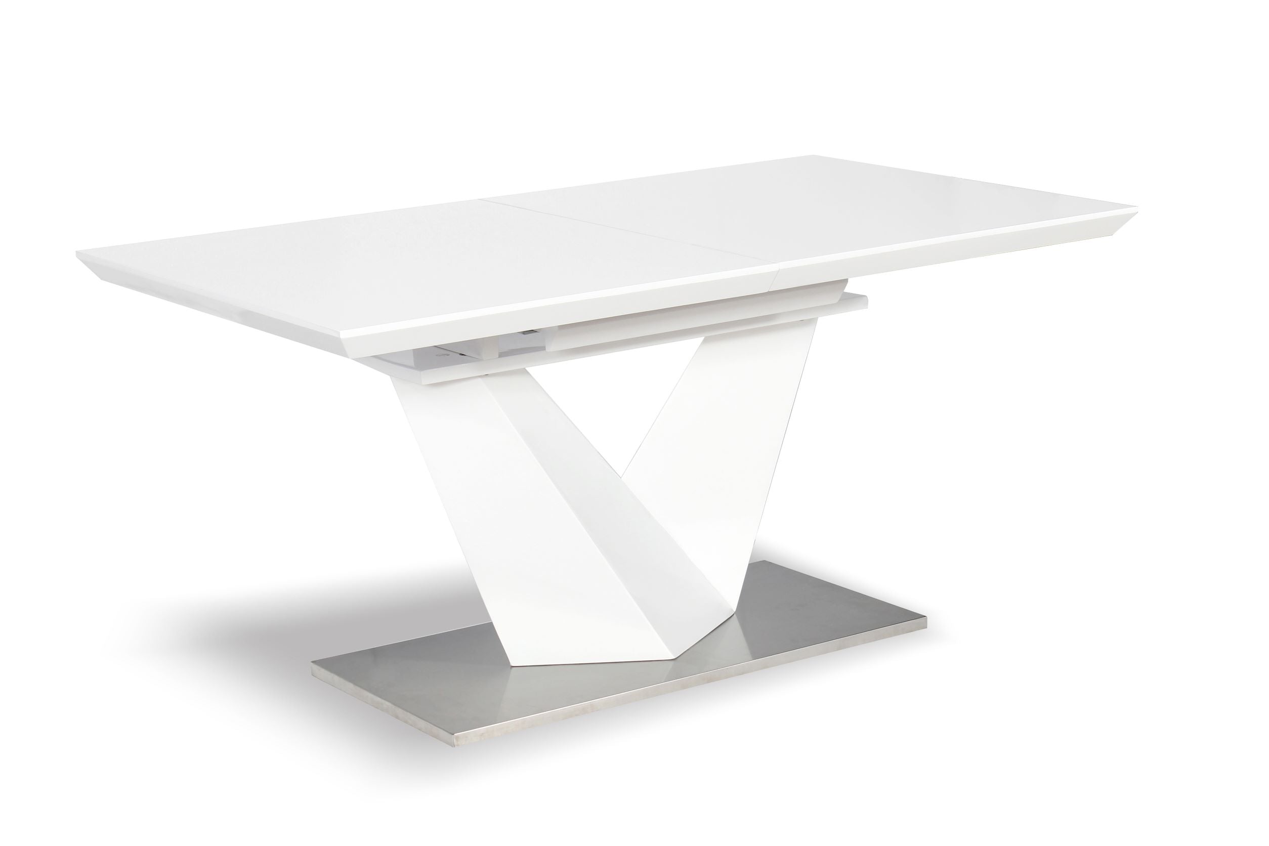 Manhattan Butterfly Leaf Extendable Dining Table White 7387-86