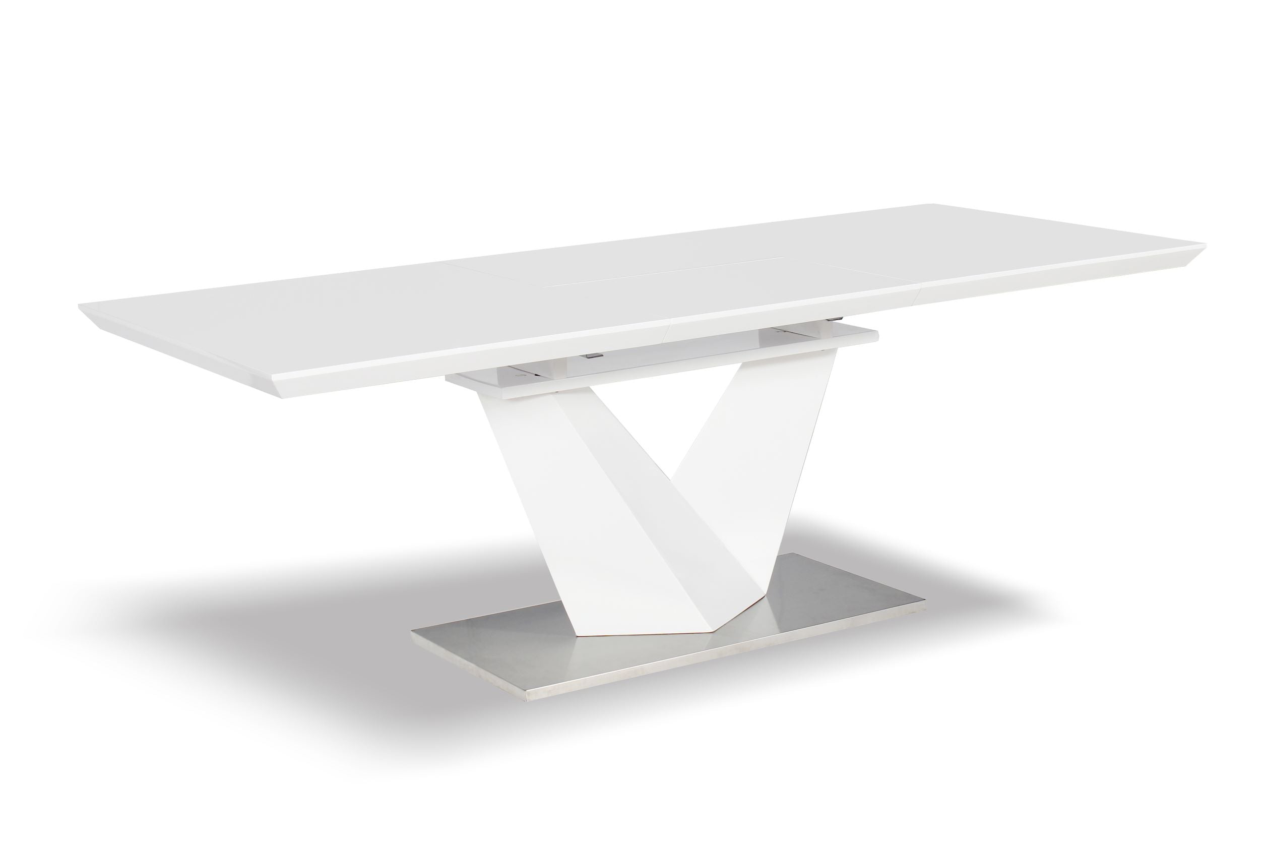 Manhattan Butterfly Leaf Extendable Dining Table White 7387-86