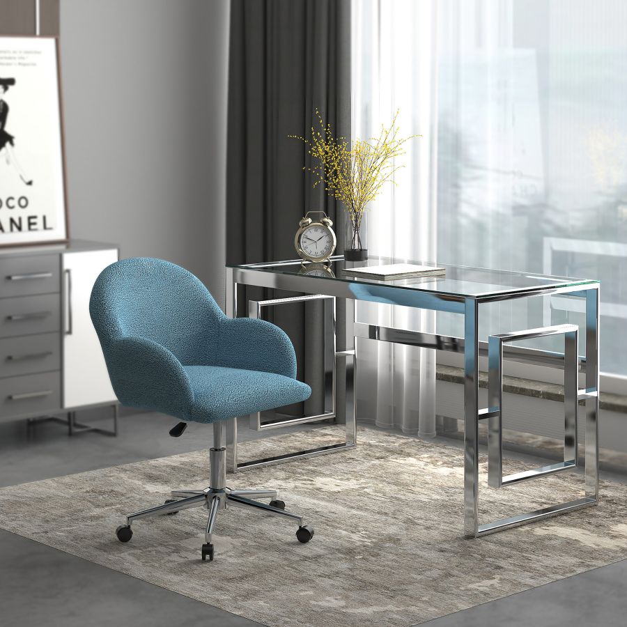 Eros Desk in Silver 801-482CH
