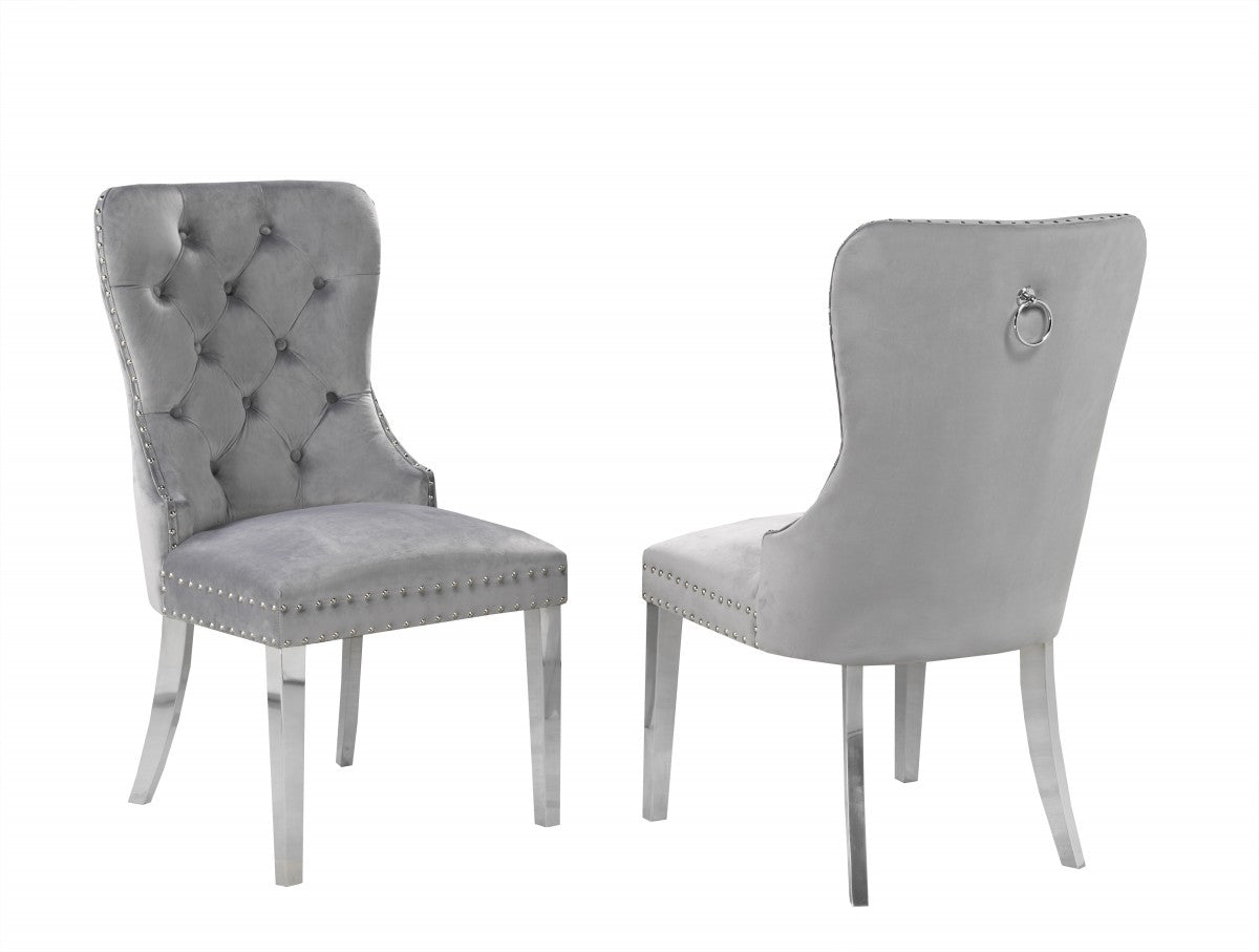 Grey Dining Chair Set Of 2 445-GY
