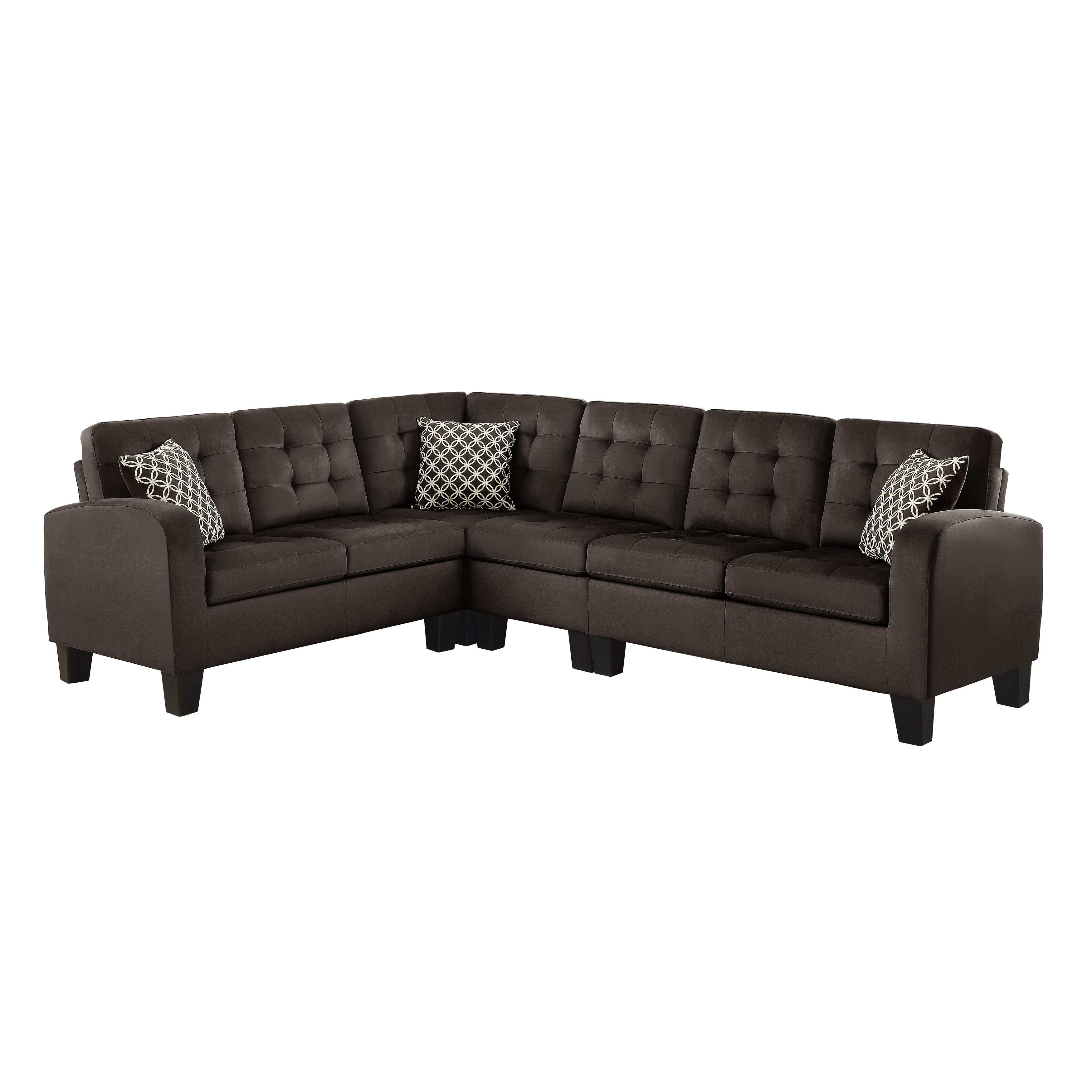 Sinclair Reversible Sectional Sofa Chocolate 8202
