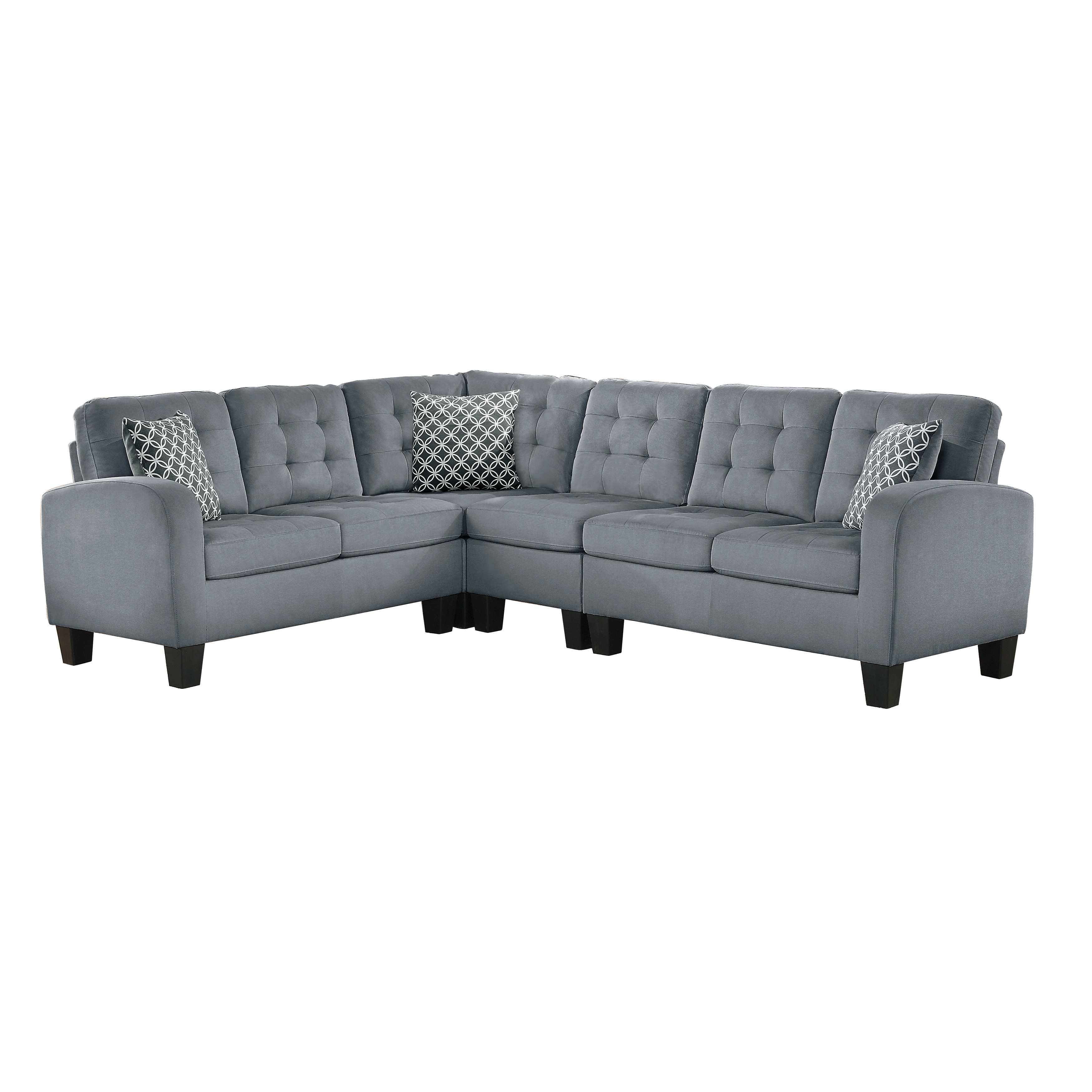 Sinclair Reversible Sectional Sofa Gray 8202