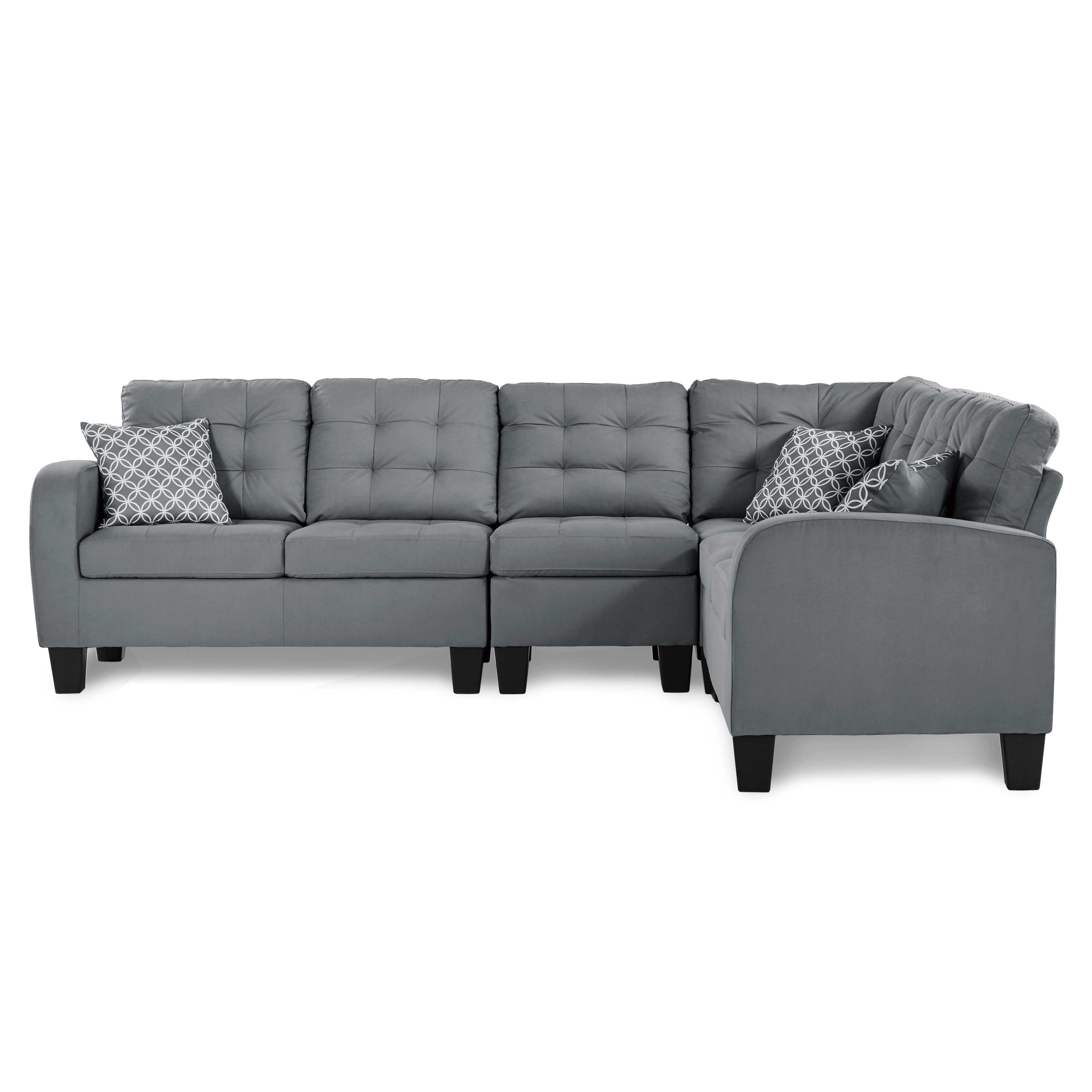 Sinclair Reversible Sectional Sofa Gray 8202