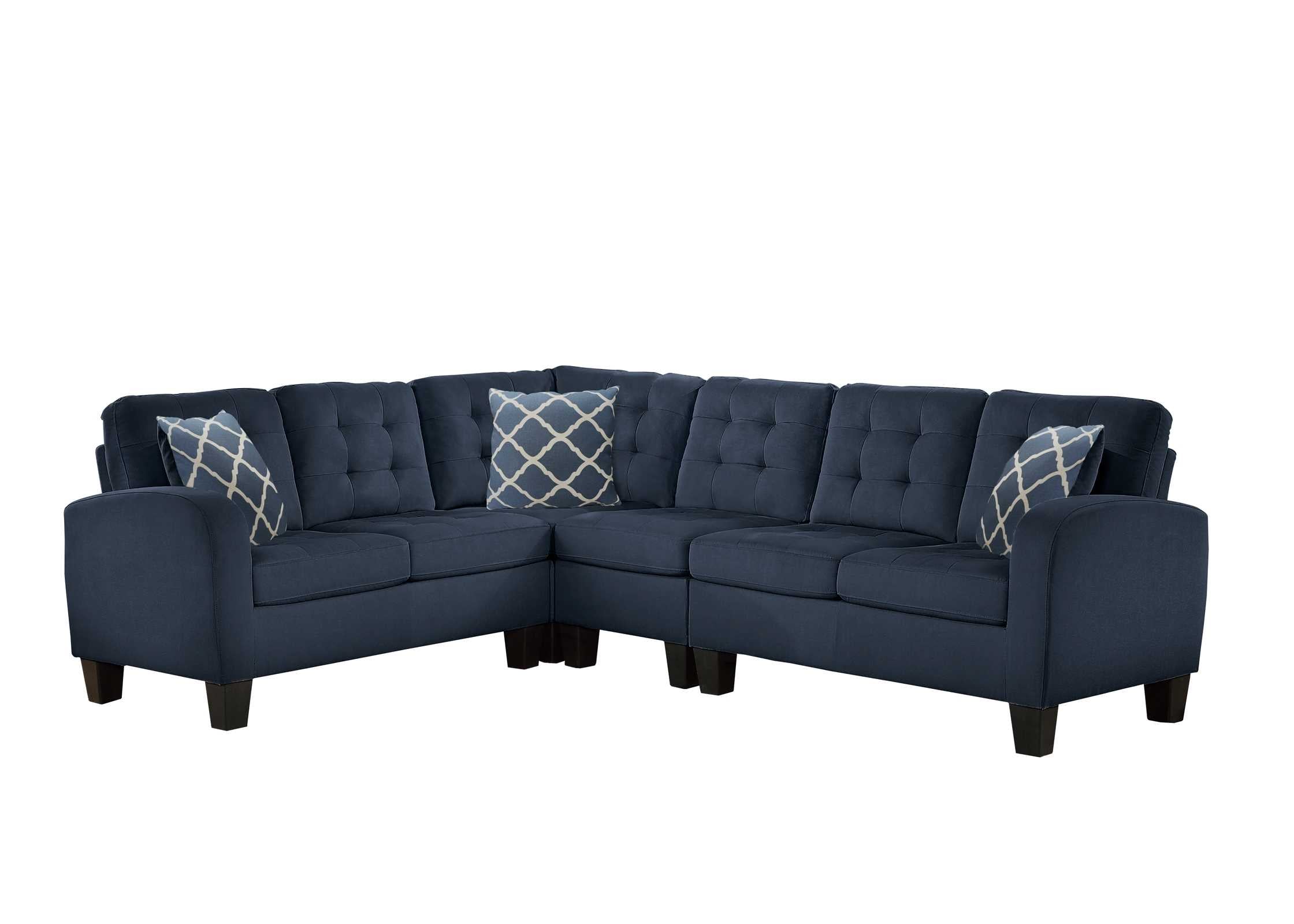 Sinclair Reversible Sectional Sofa Blue 8202