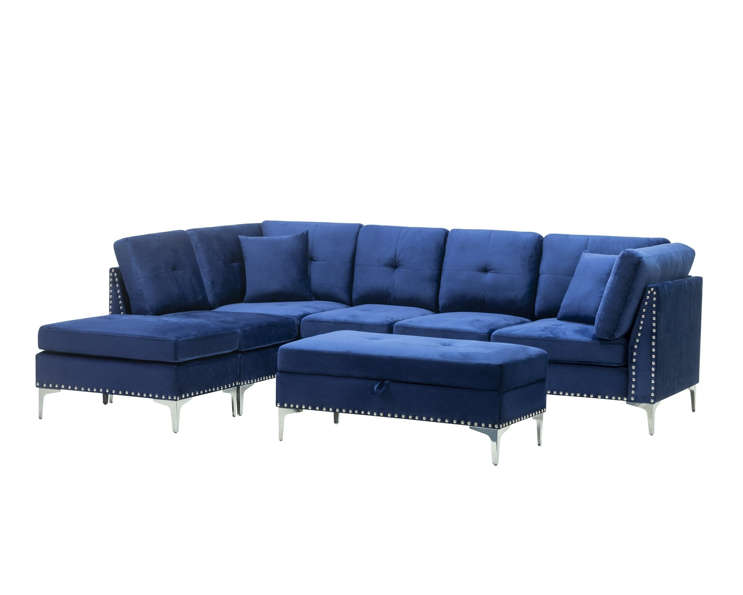 Cynthia Reversible Sectional Sofa - Blue 82301B