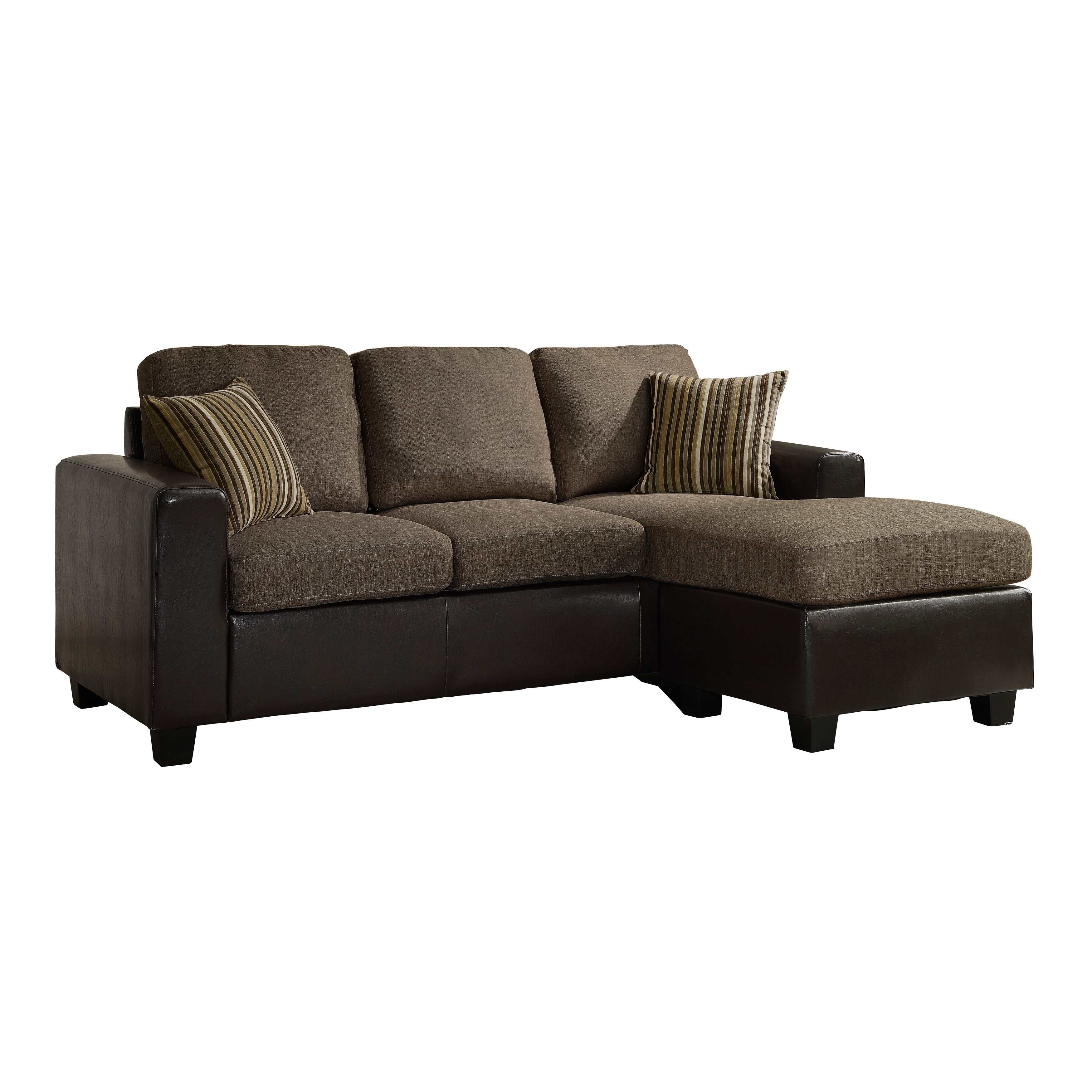 Slater Reversible Sectional Sofa Brown 8401