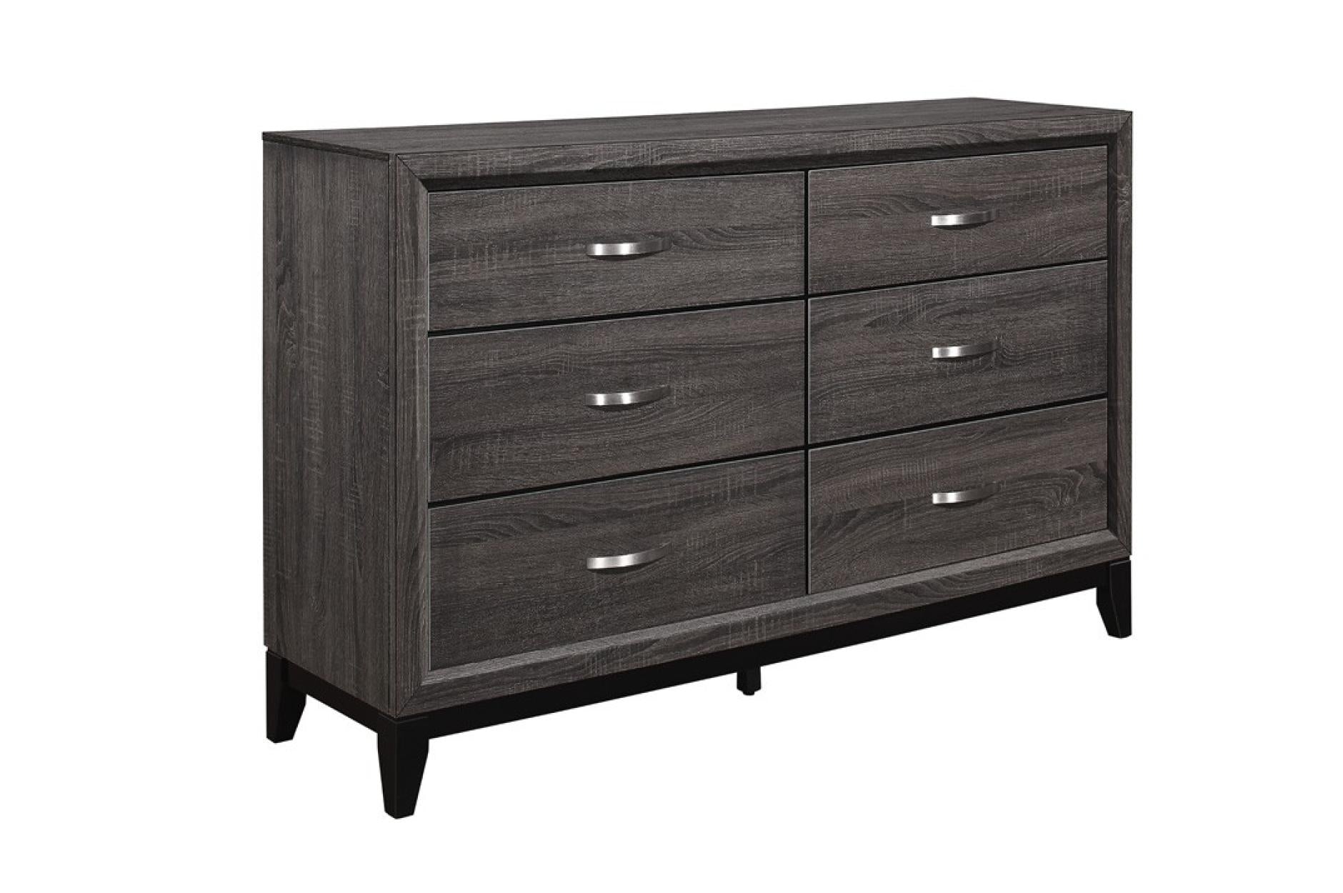 Davi Grey Wooden Bedroom Set 1645