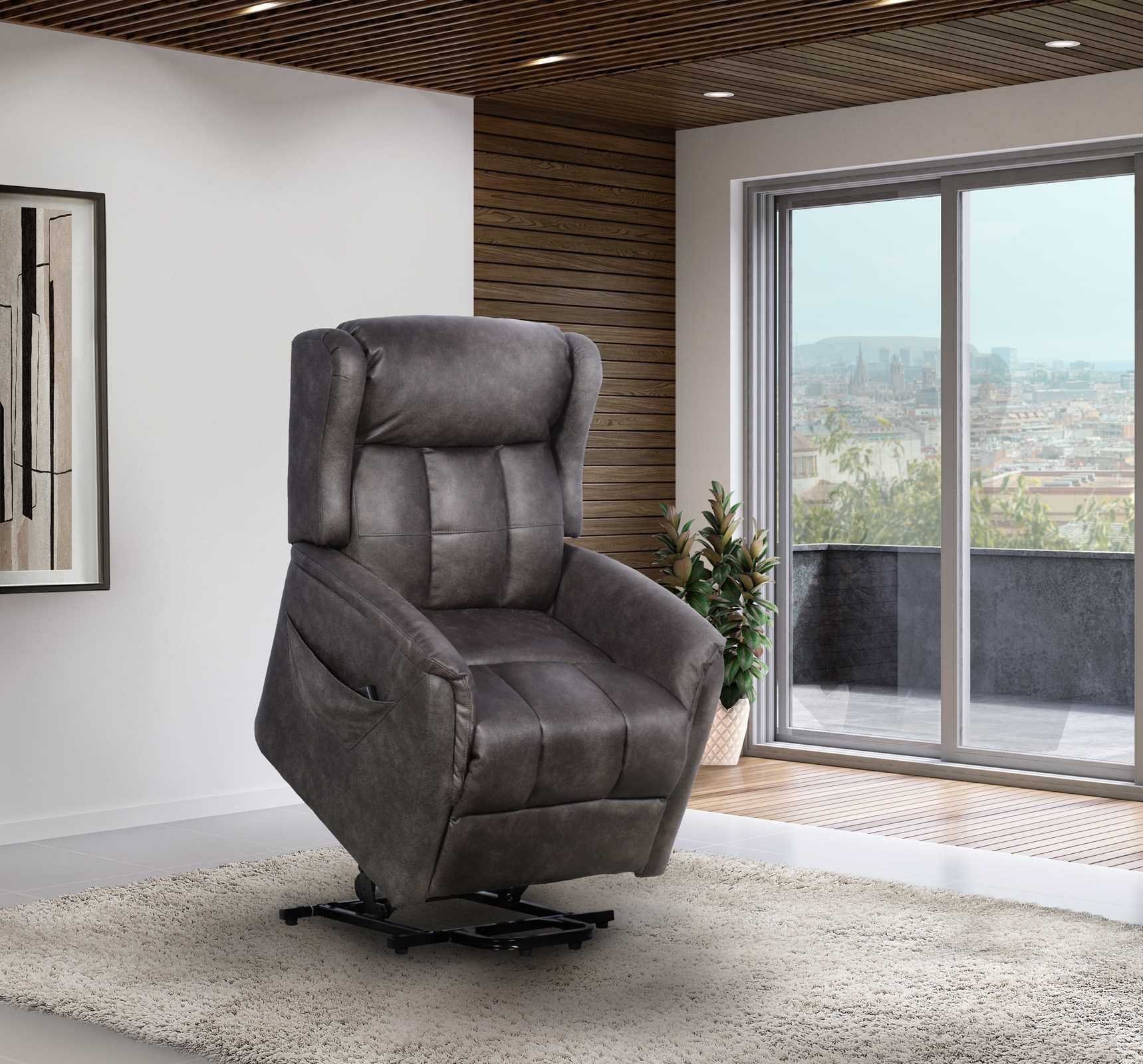 Power Lift Chair Taupe-Grey 9014