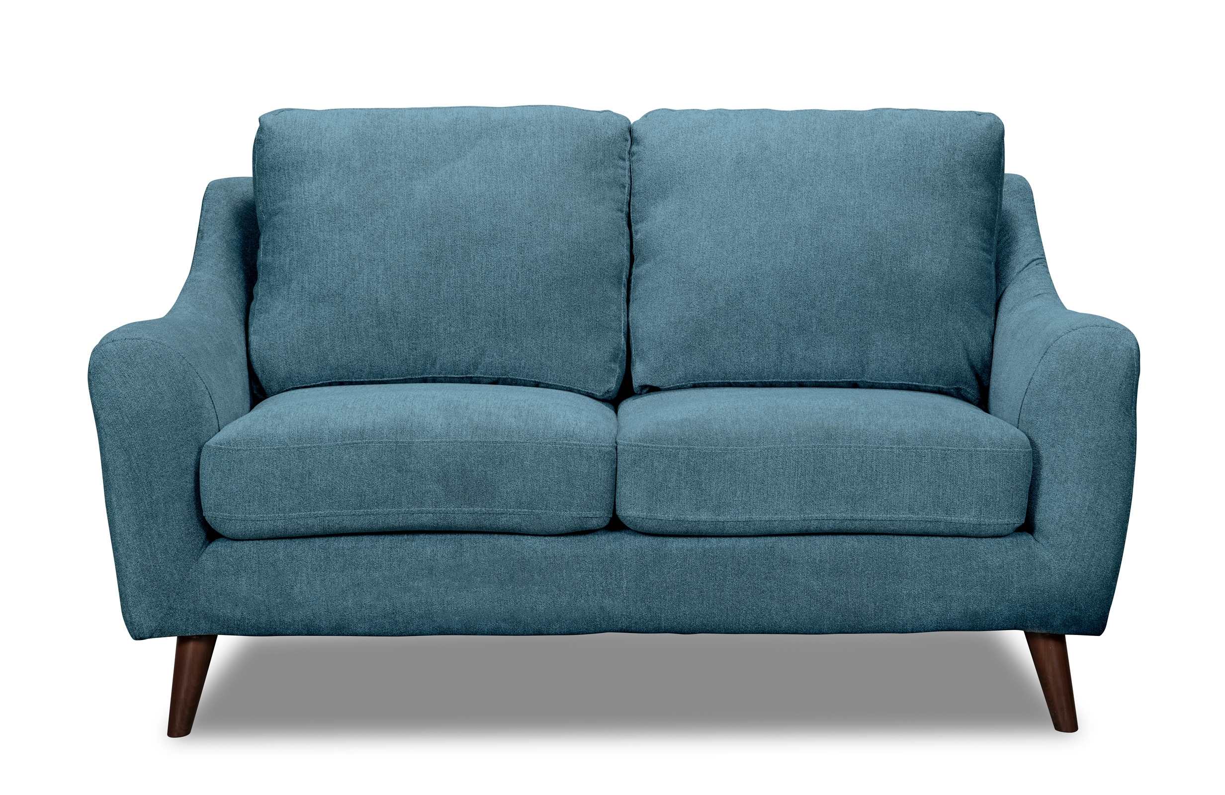 Kitchener Light Blue Fabric Loveseat 9040