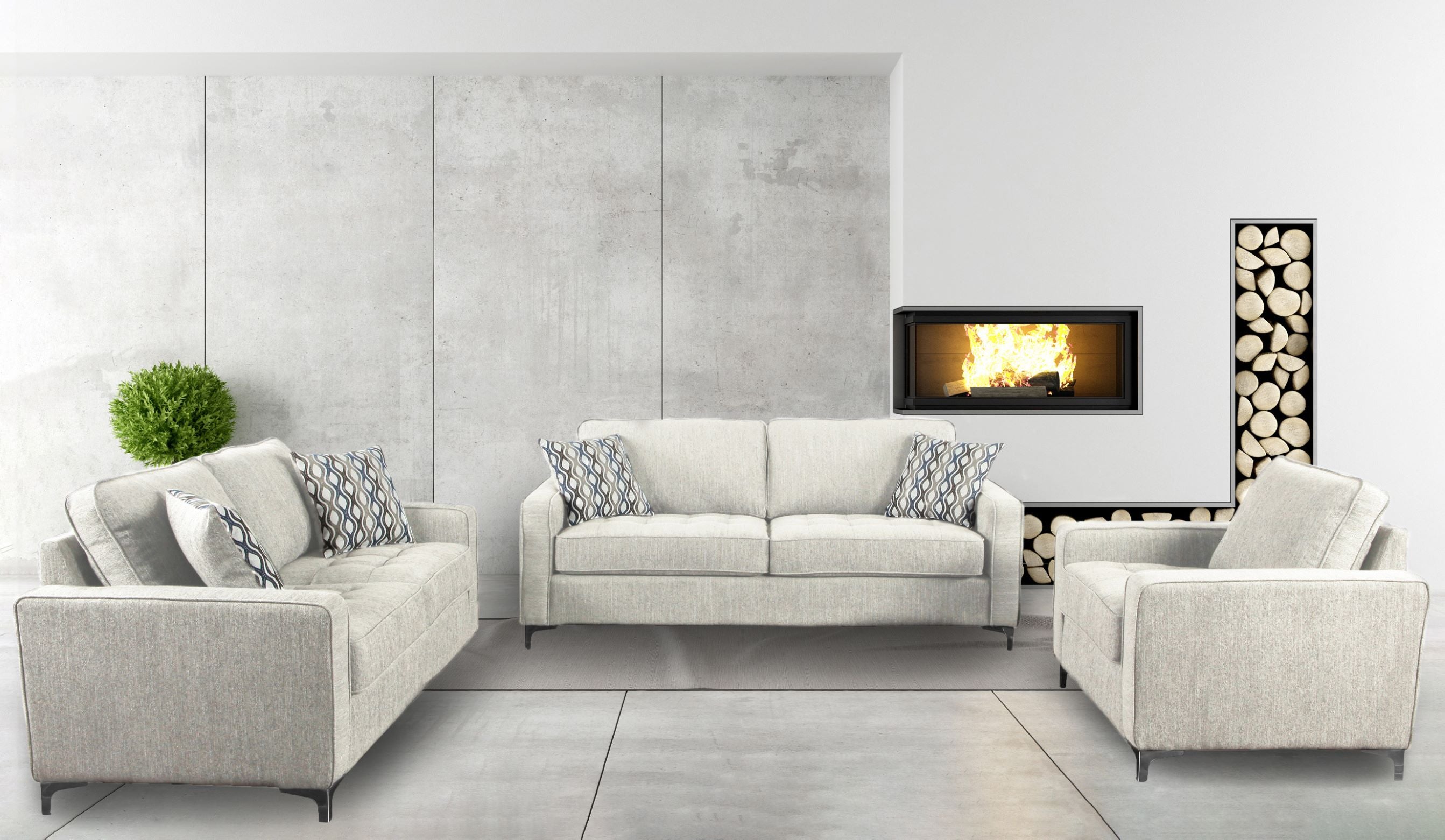 Hudson Sofa Collection Platinum Grey 9049PLT
