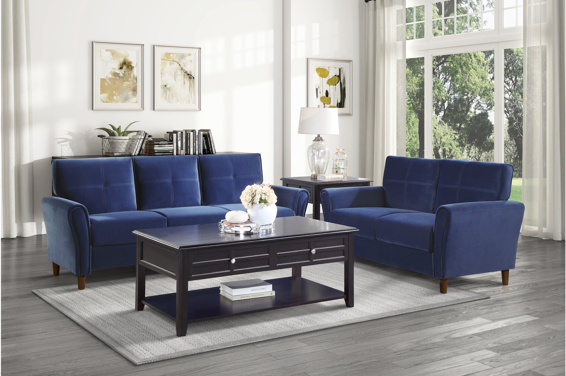 Dunleith Sofa Set Collection Blue 9348