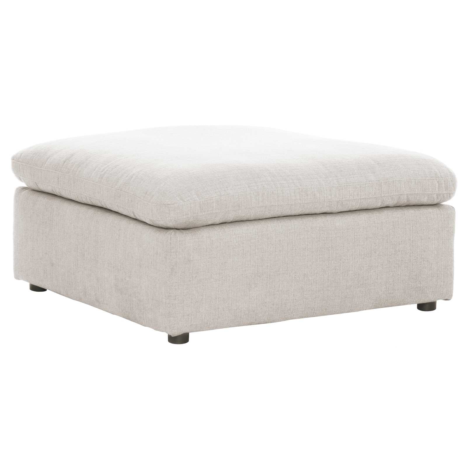 Howerton Modular Sectional sofa with 3 Pillows and Ottoman Chaise Beige 9544