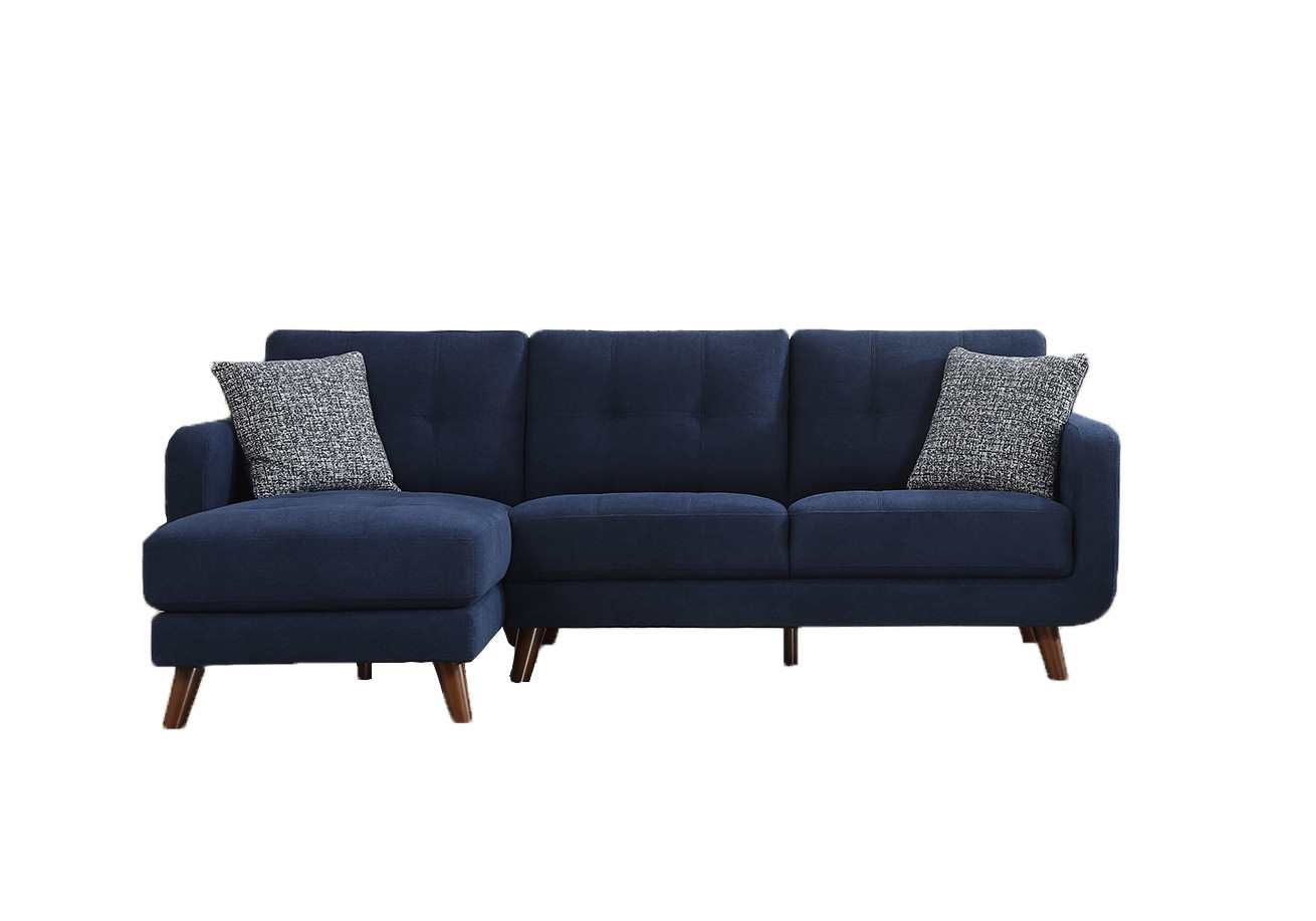 Noma Sectional with Left Side Chaise Lapis Blue 9591