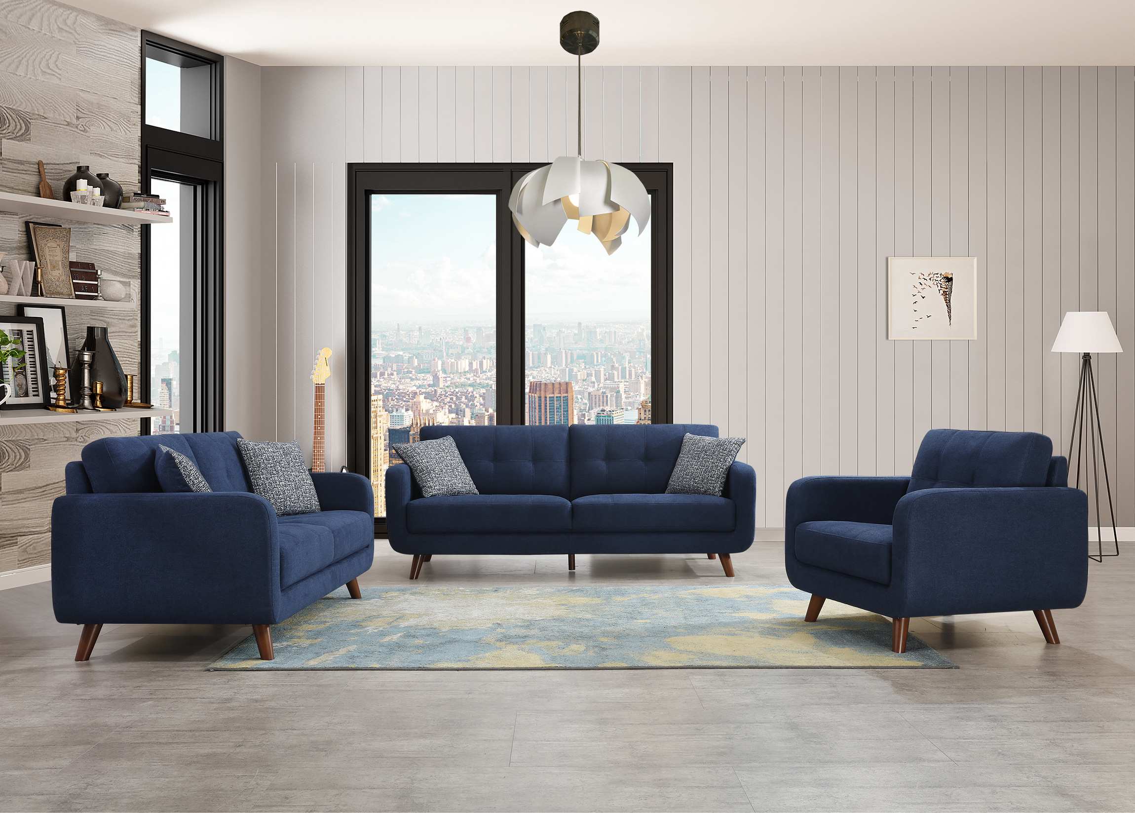 Noma Sofa Collection Lapis Blue 9591