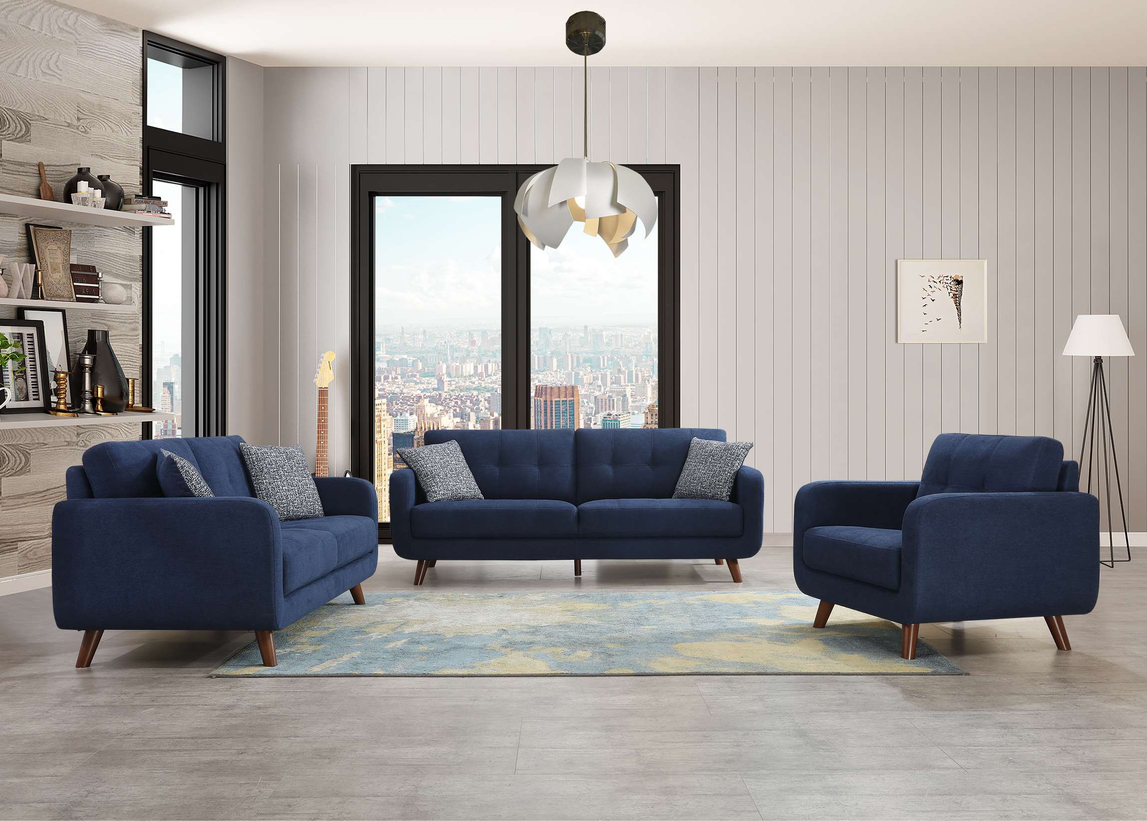Noma Sofa Collection Lapis Blue 9591