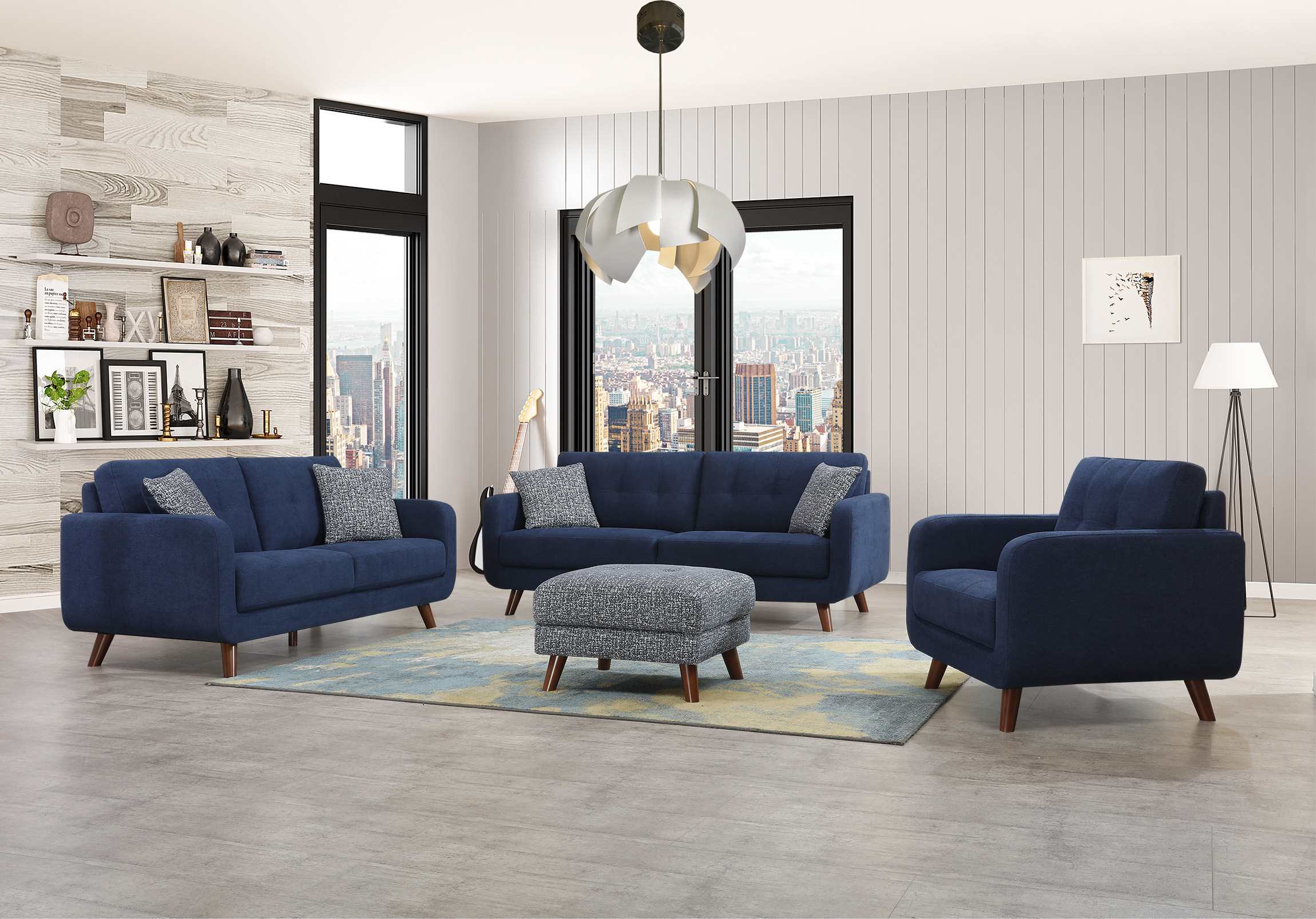 Noma Sofa Collection Lapis Blue 9591