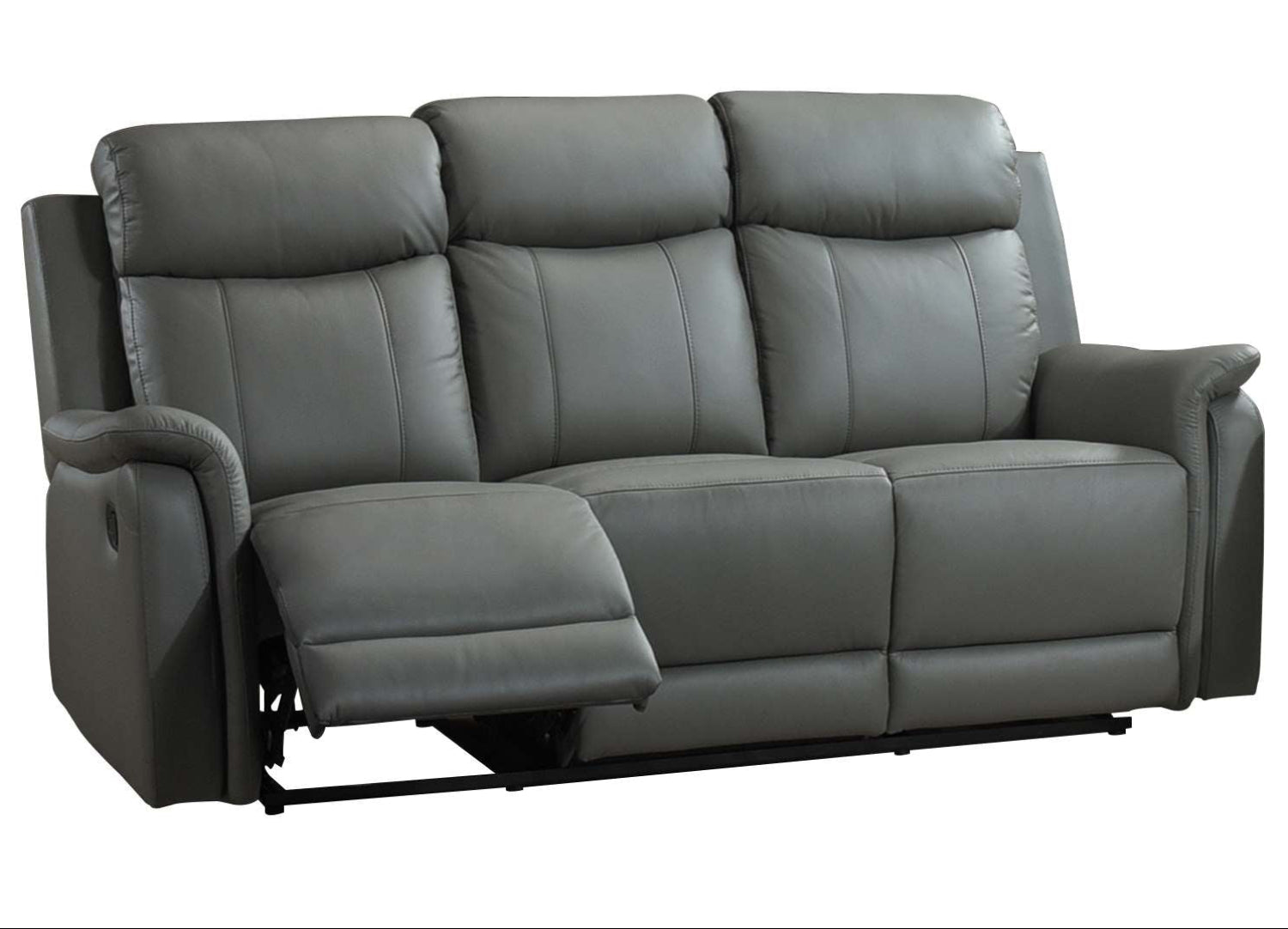 Cyrus Top Grain Leather Reclining Sofa Set Grey 99840