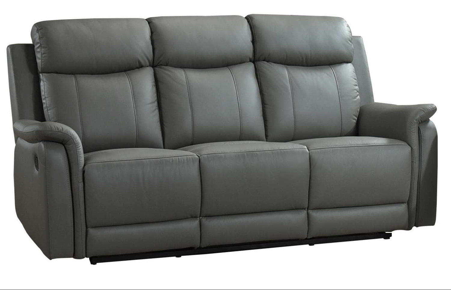 Cyrus Top Grain Leather Reclining Sofa Grey 99840