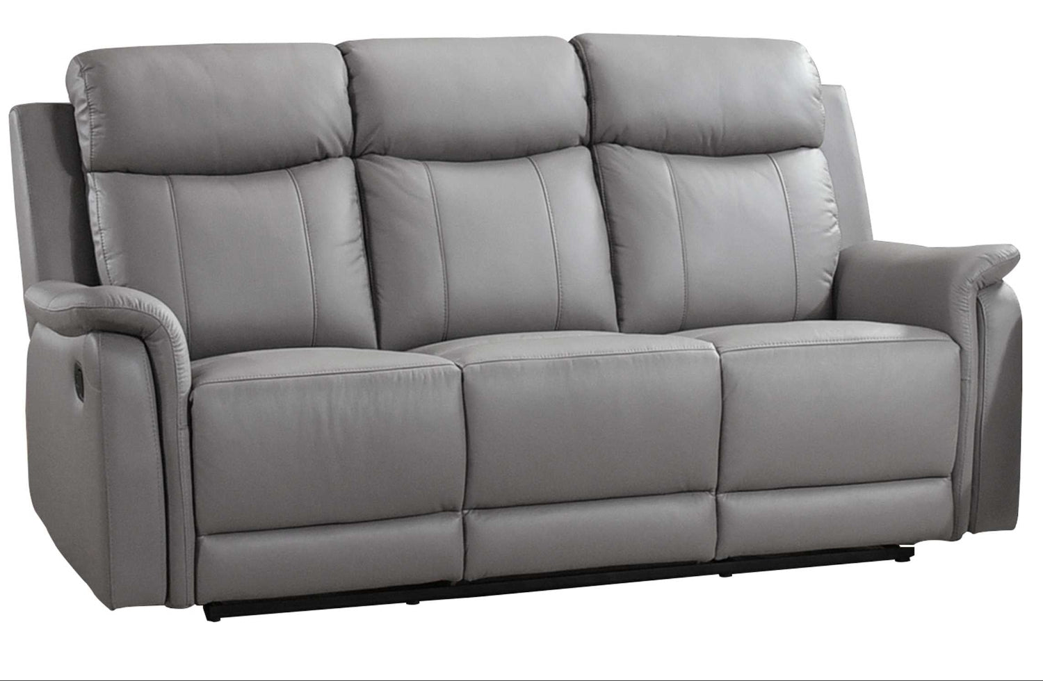 Cyrus Top Grain Leather Reclining Sofa Set Light Grey 99840