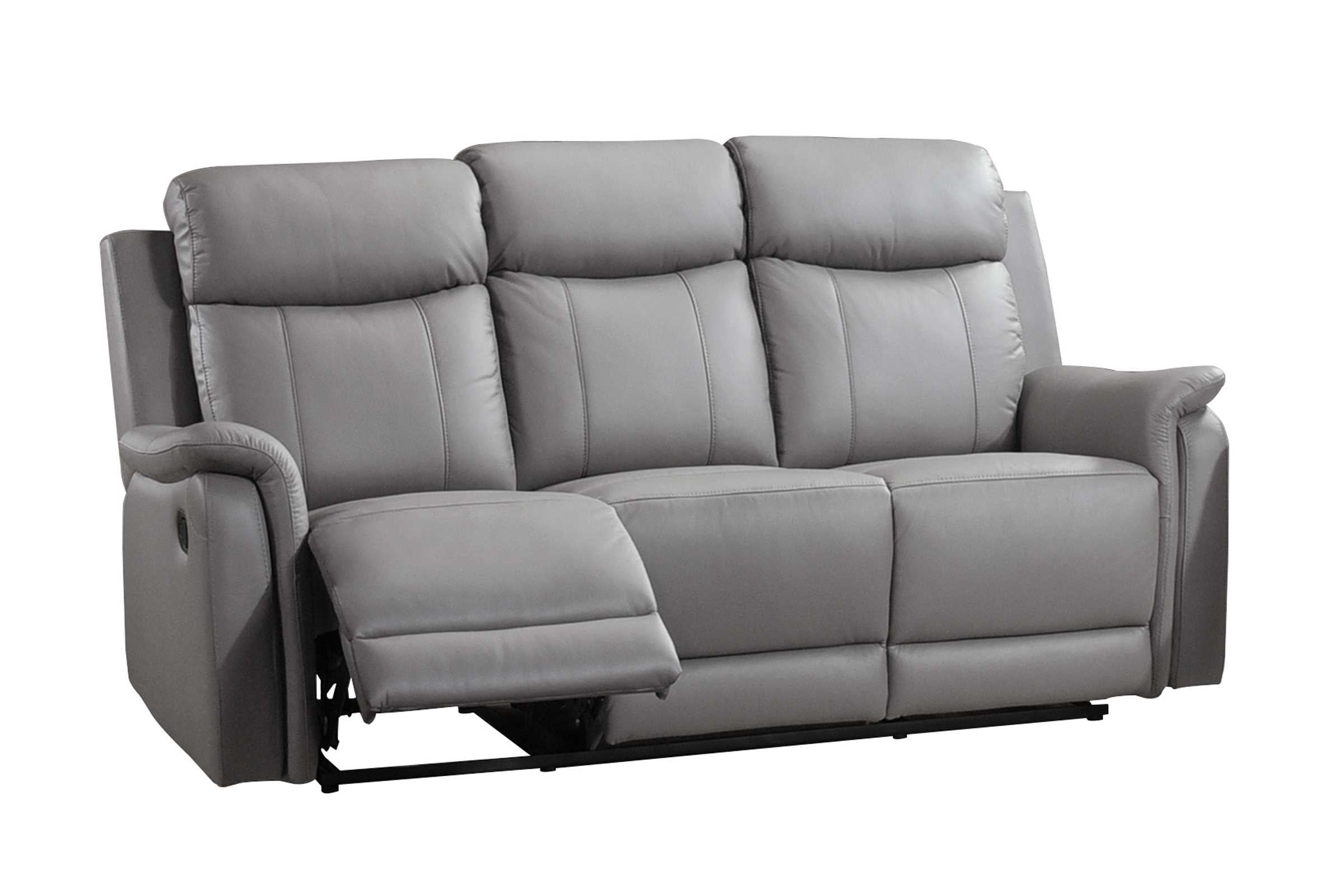 Cyrus Top Grain Leather Reclining Sofa Collection Light Grey 99840