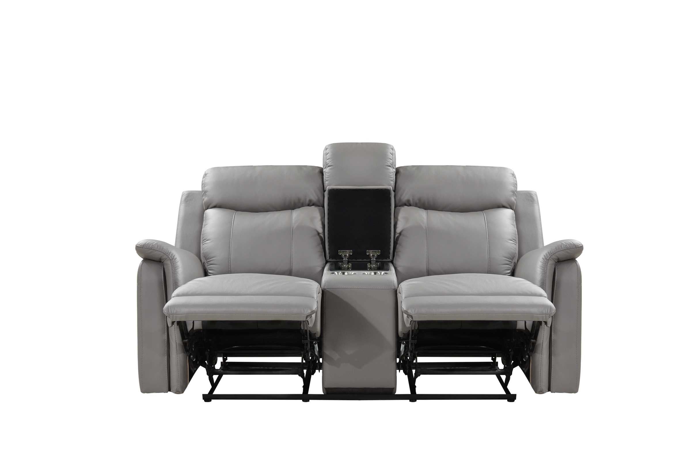 Cyrus Top Grain Leather Reclining Sofa Collection Light Grey 99840