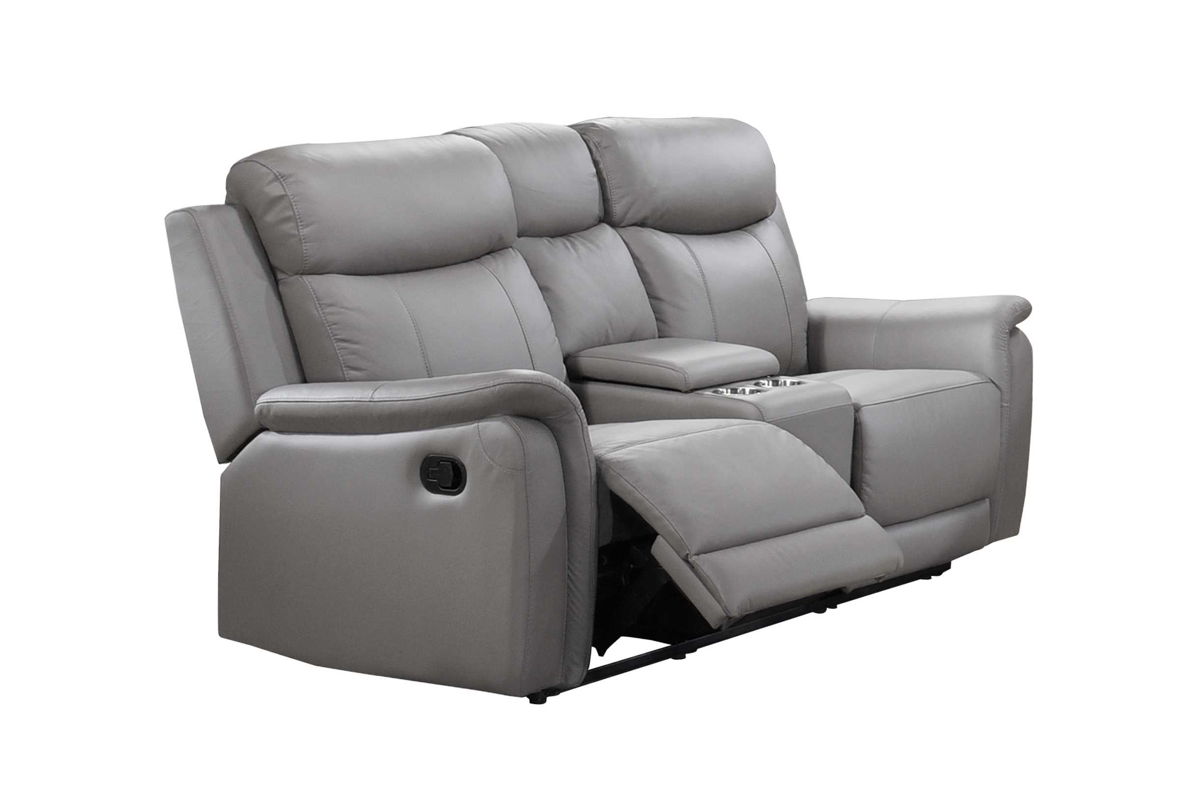Cyrus Top Grain Leather Reclining Sofa Collection Light Grey 99840