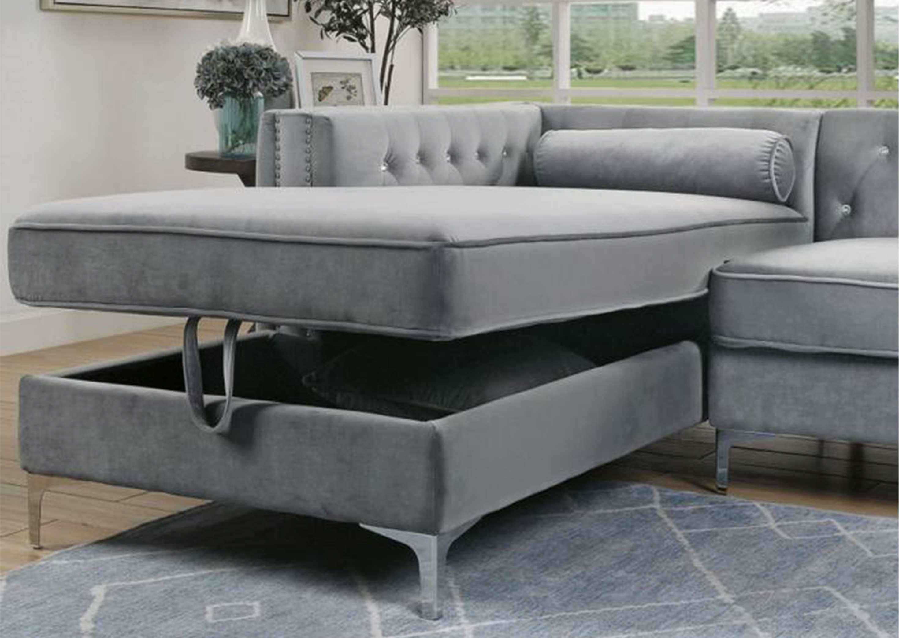 Celeste Sectional Sofa Grey 99871