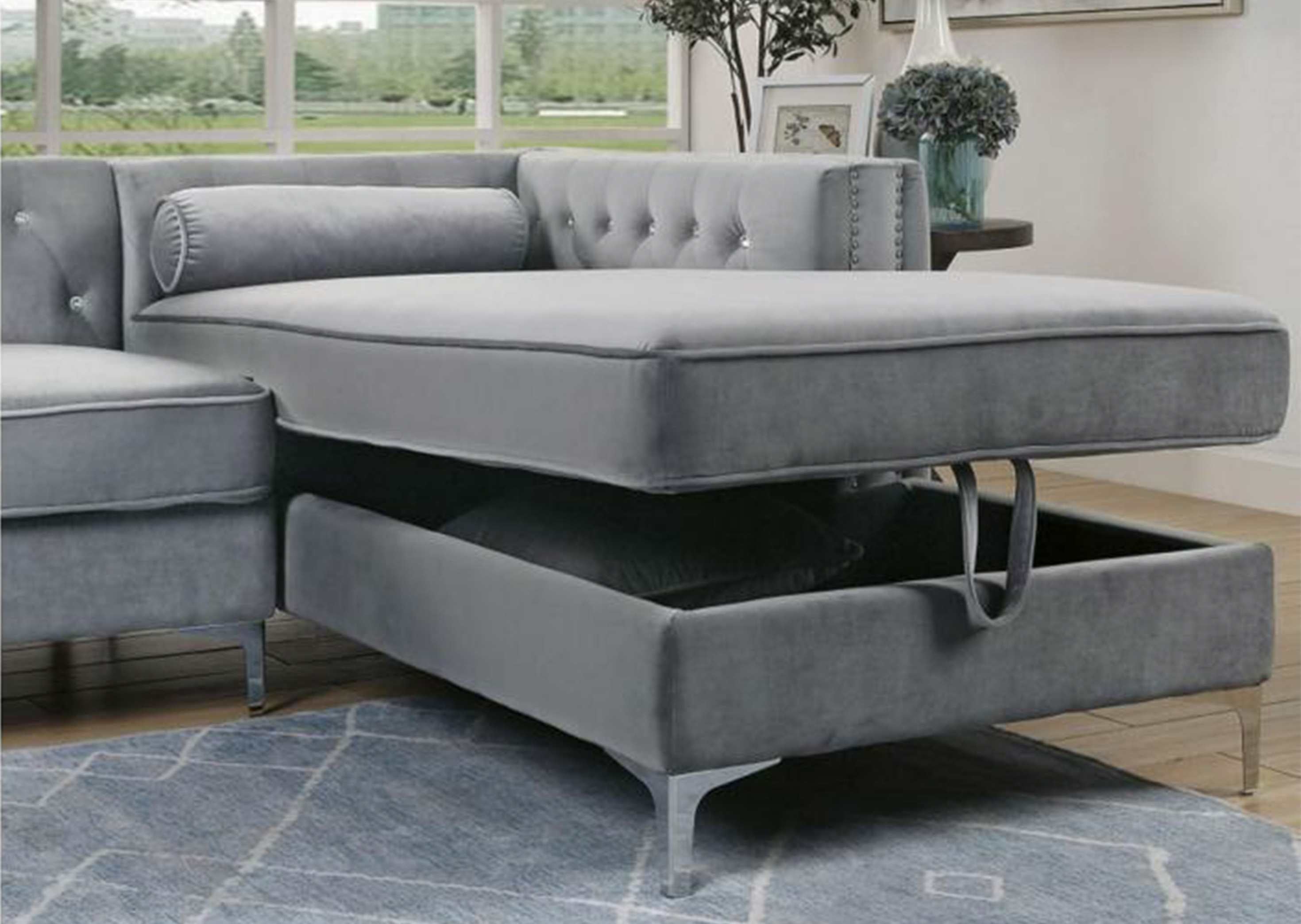 Celeste Sectional Sofa Grey 99871
