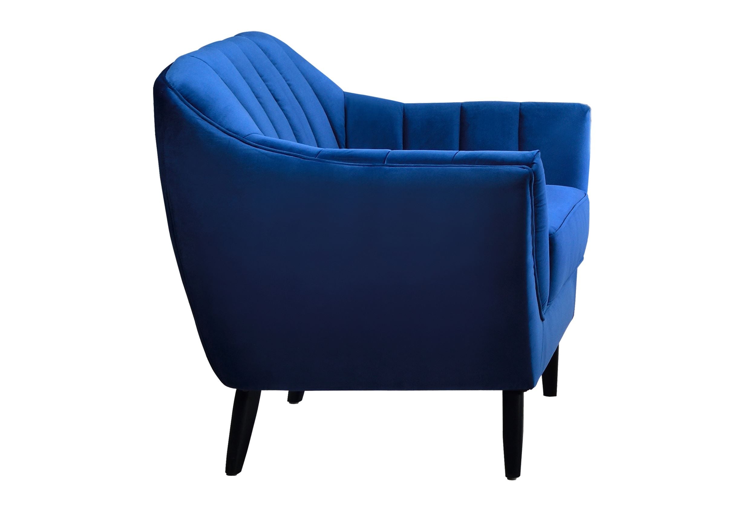 Odette Blue Velvet Chair with Black Legs 99880