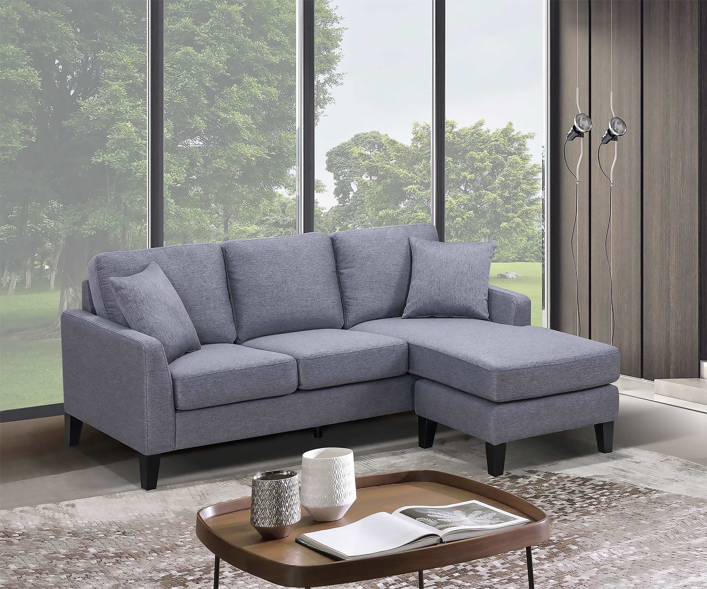 Douglas Reversible Sectional Sofa Grey 99912