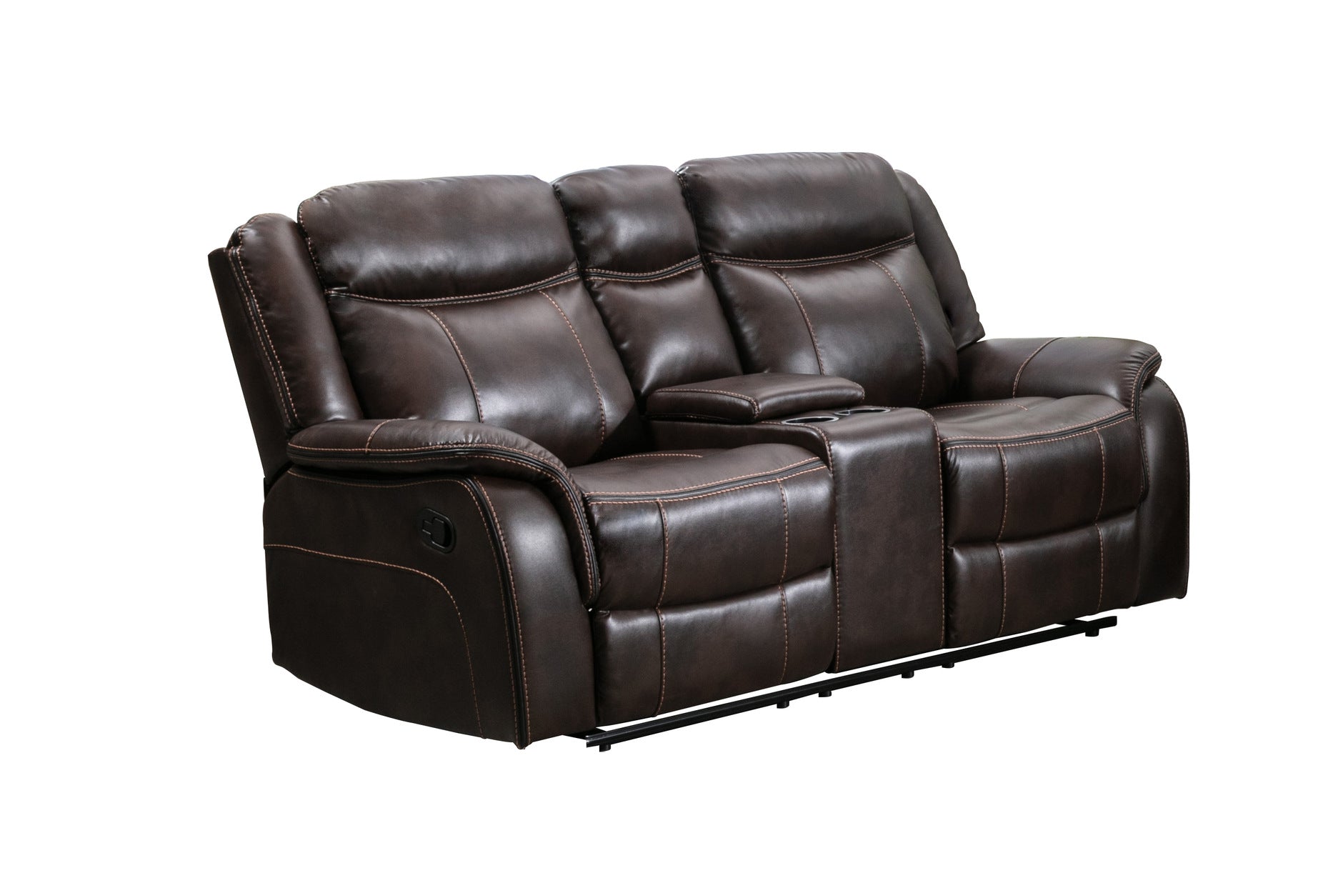 Brown Leather Paxton Recliner Loveseat 99926BRW