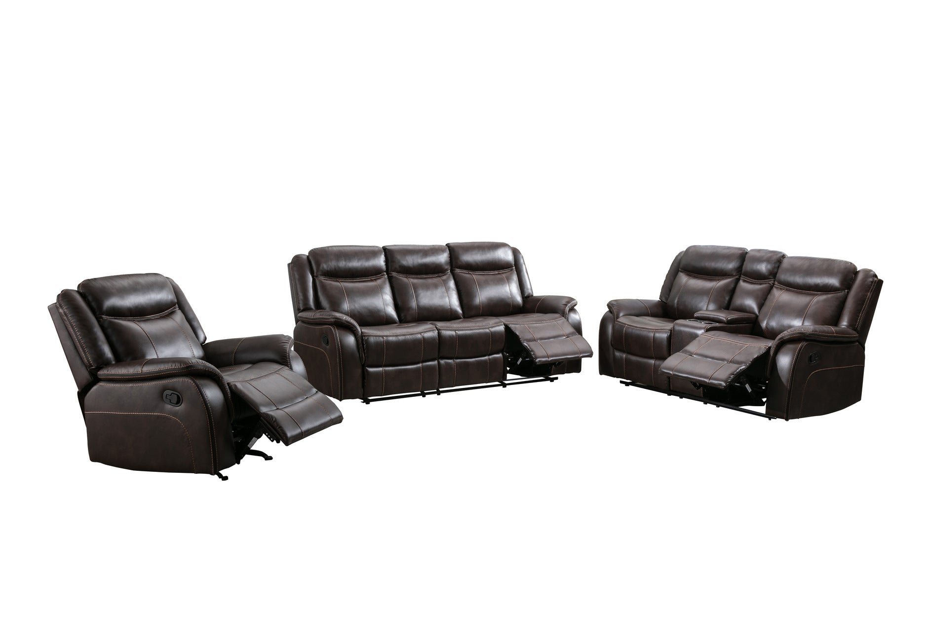 Brown Leather Paxton Recliner Sofa Set 99926BRW