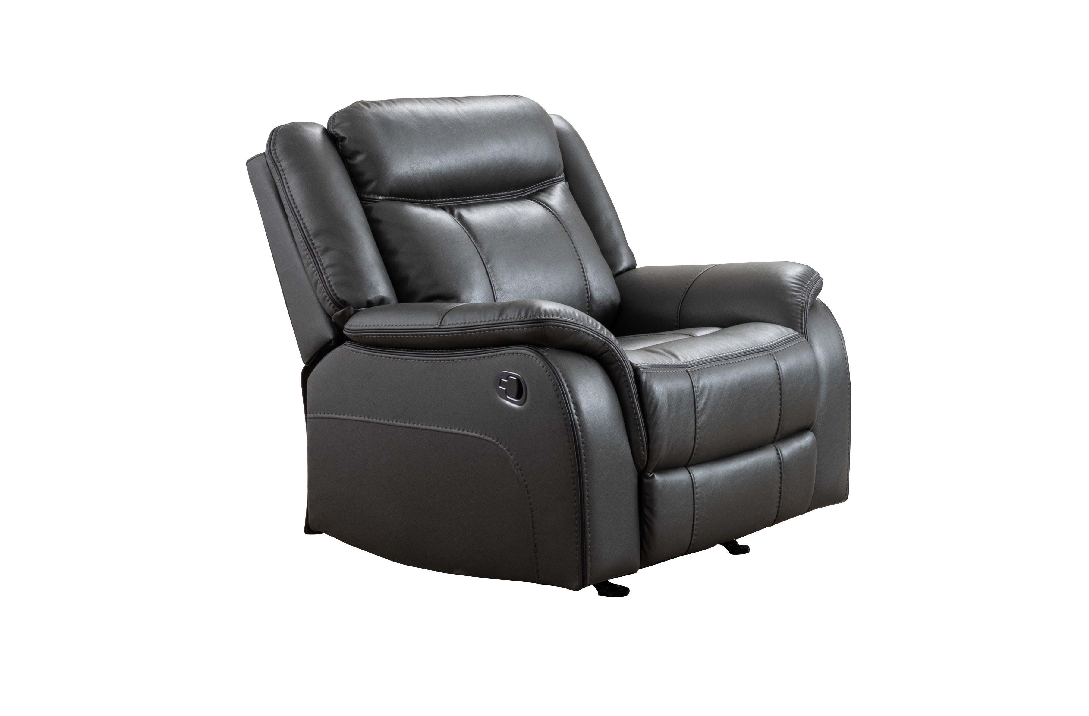 Grey Leather Paxton Rocker Recliner Chair 99926GRY