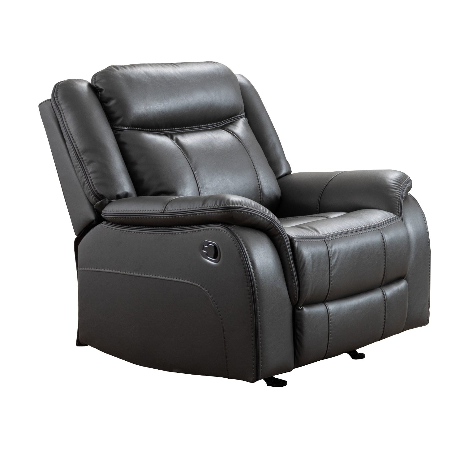 Grey Leather Paxton Rocker Recliner Chair 99926GRY
