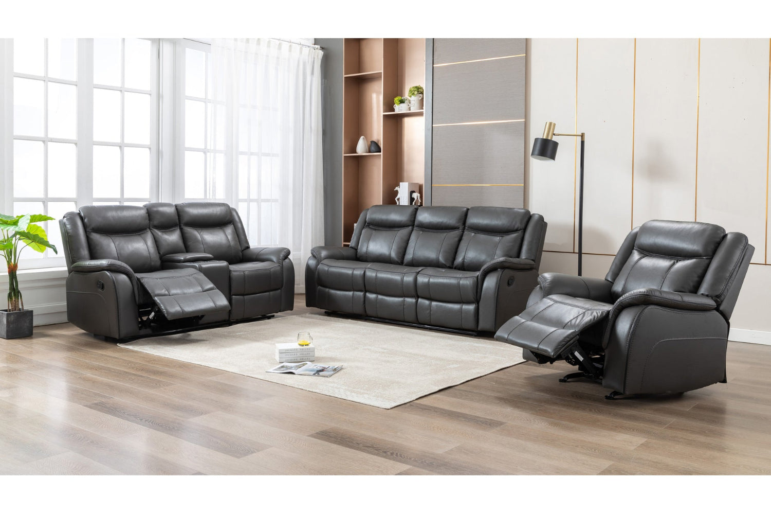 Grey Recliner sofa Set