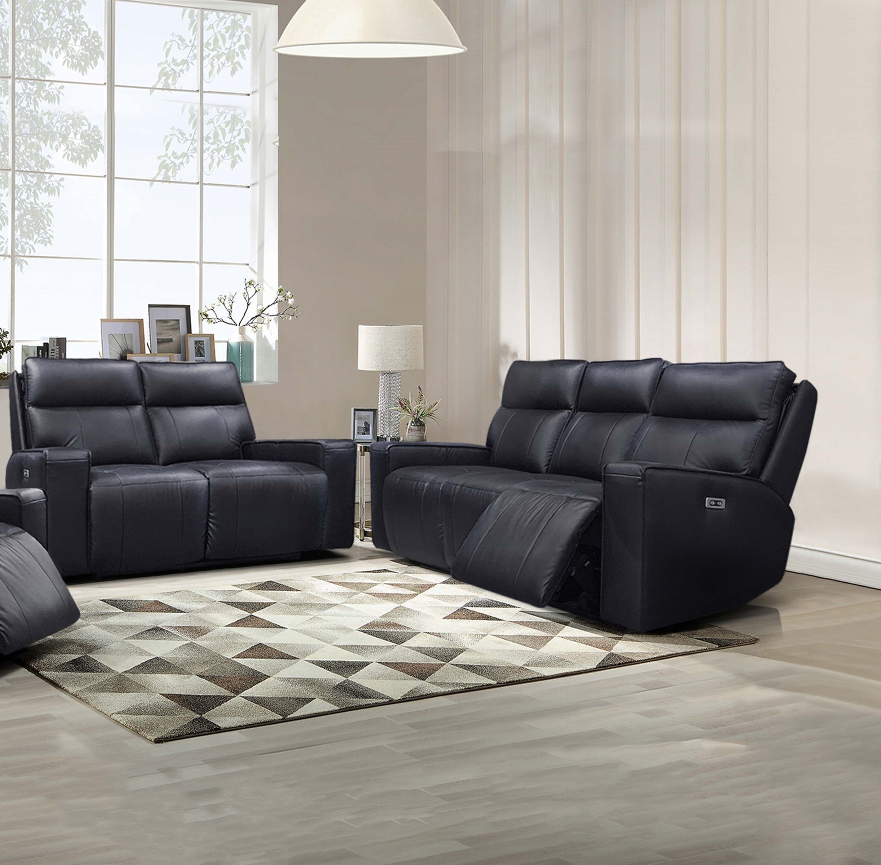 Chadwick Power Reclining Collection Top Grain Leather Black 99943