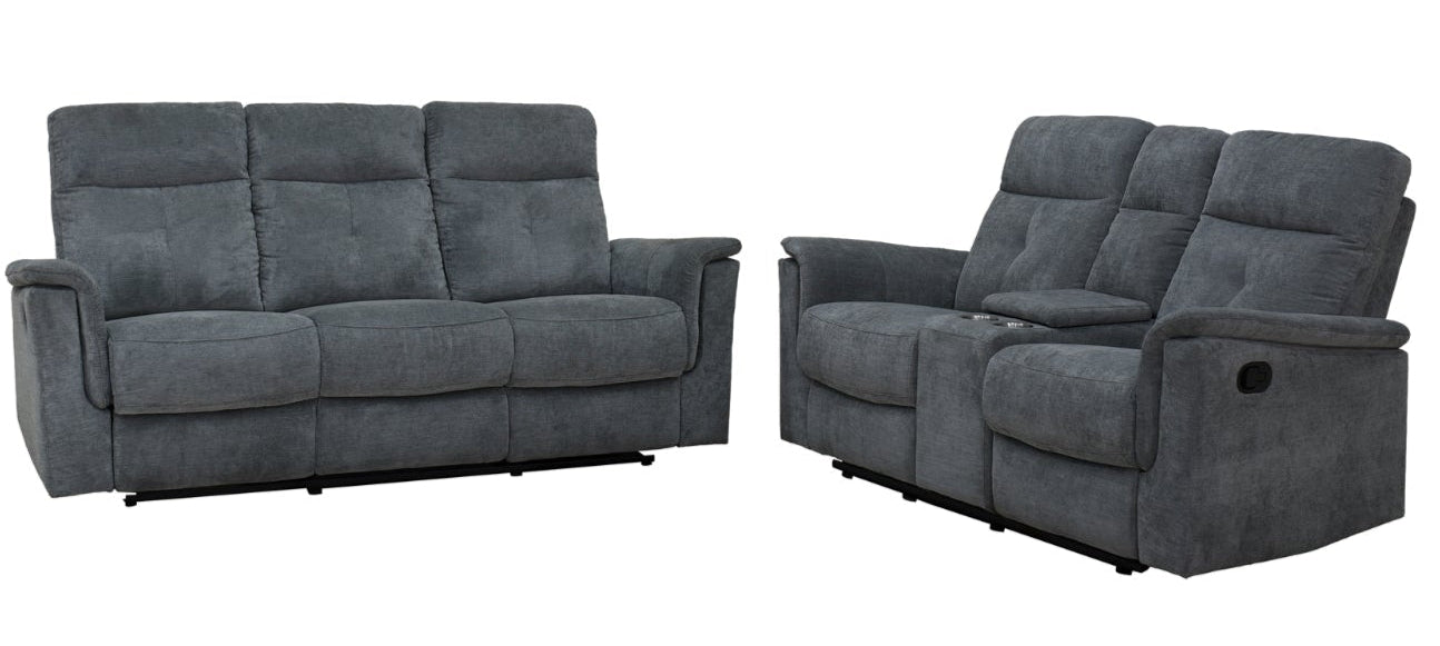 Grey Fabric Ellesmere Reclining Sofa Collection 99944GRY