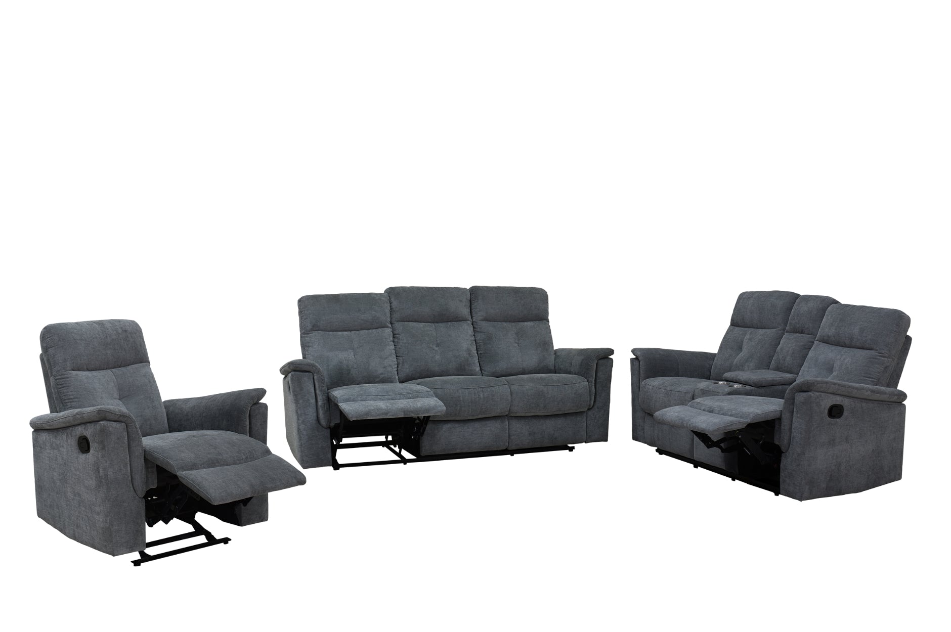 Grey Fabric Ellesmere Reclining Sofa Collection 99944GRY