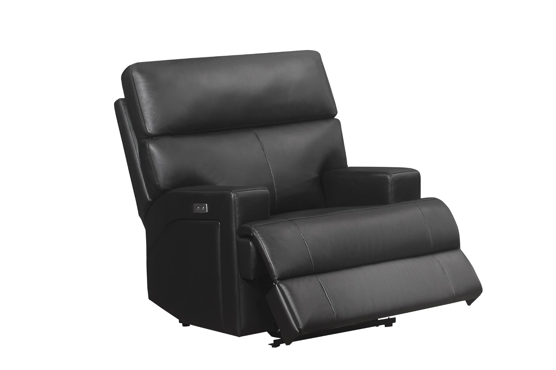 Sethos Top Grain Black Leather Power Reclining Collection 99945