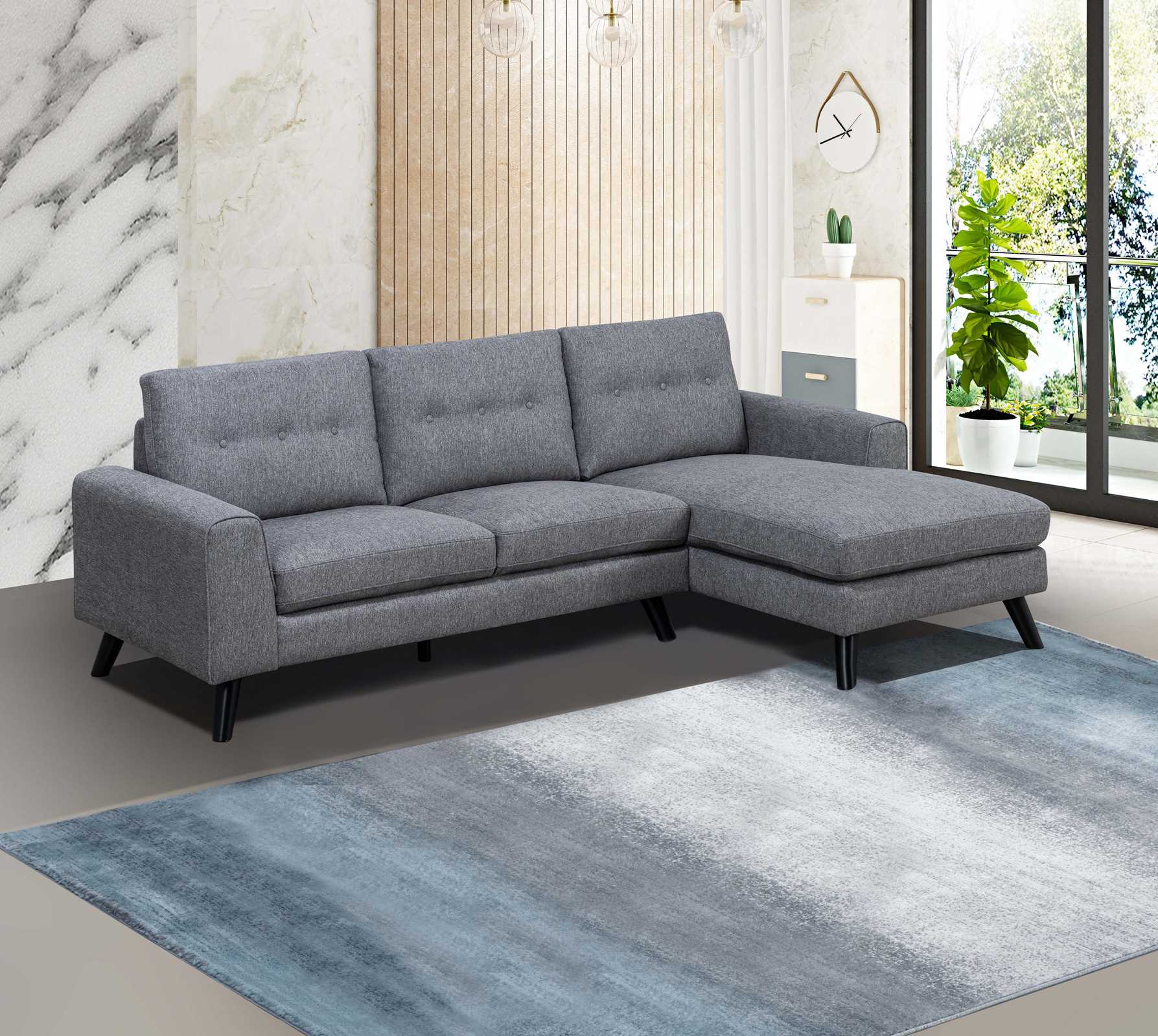 Evelyn Sectional Sofa Collection Grey 99947