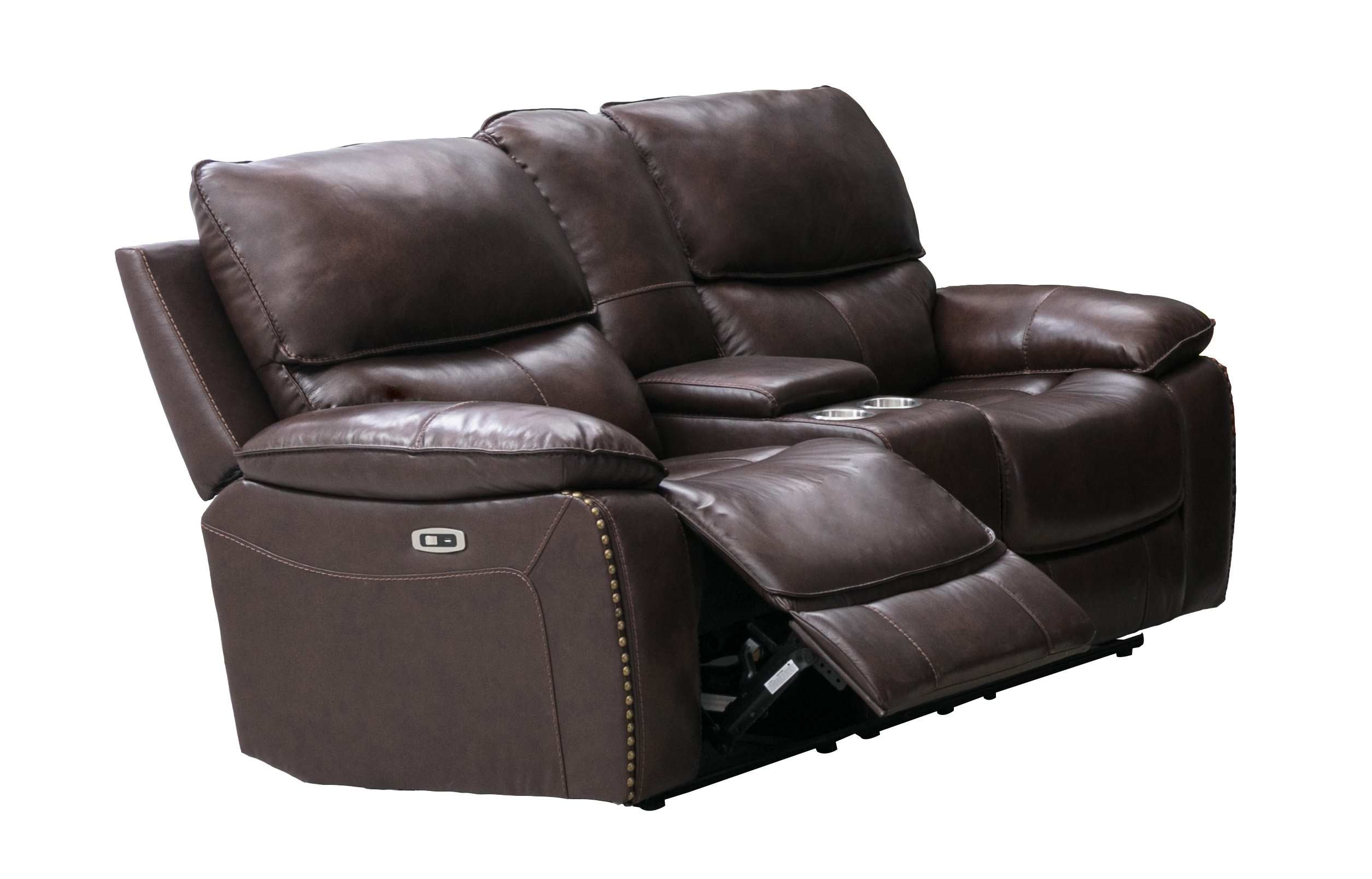Gilbert Power Reclining Loveseat Top Grain Leather Brown 99972